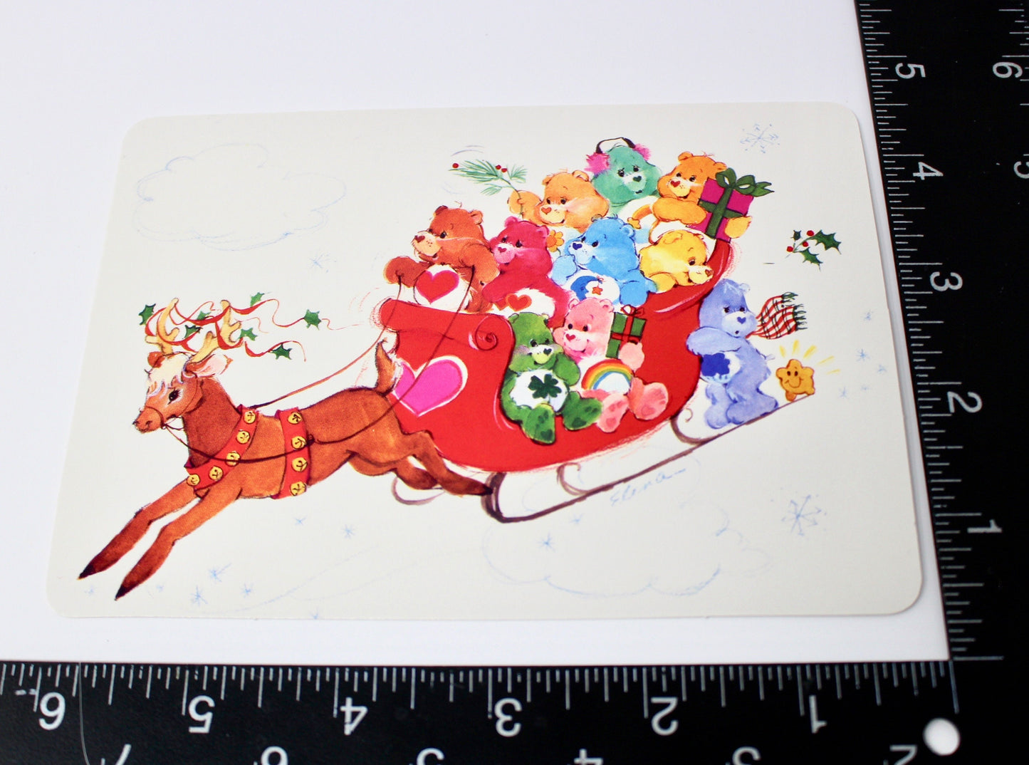 Care Bears Christmas Happy Holidays Rainbow Greeting Postcard