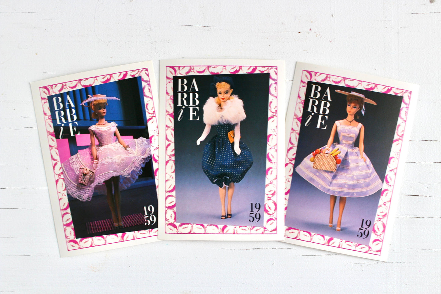 60s Ponytail Barbie Fashion Trading Card Set, Vintage Barbie Fashion Cards