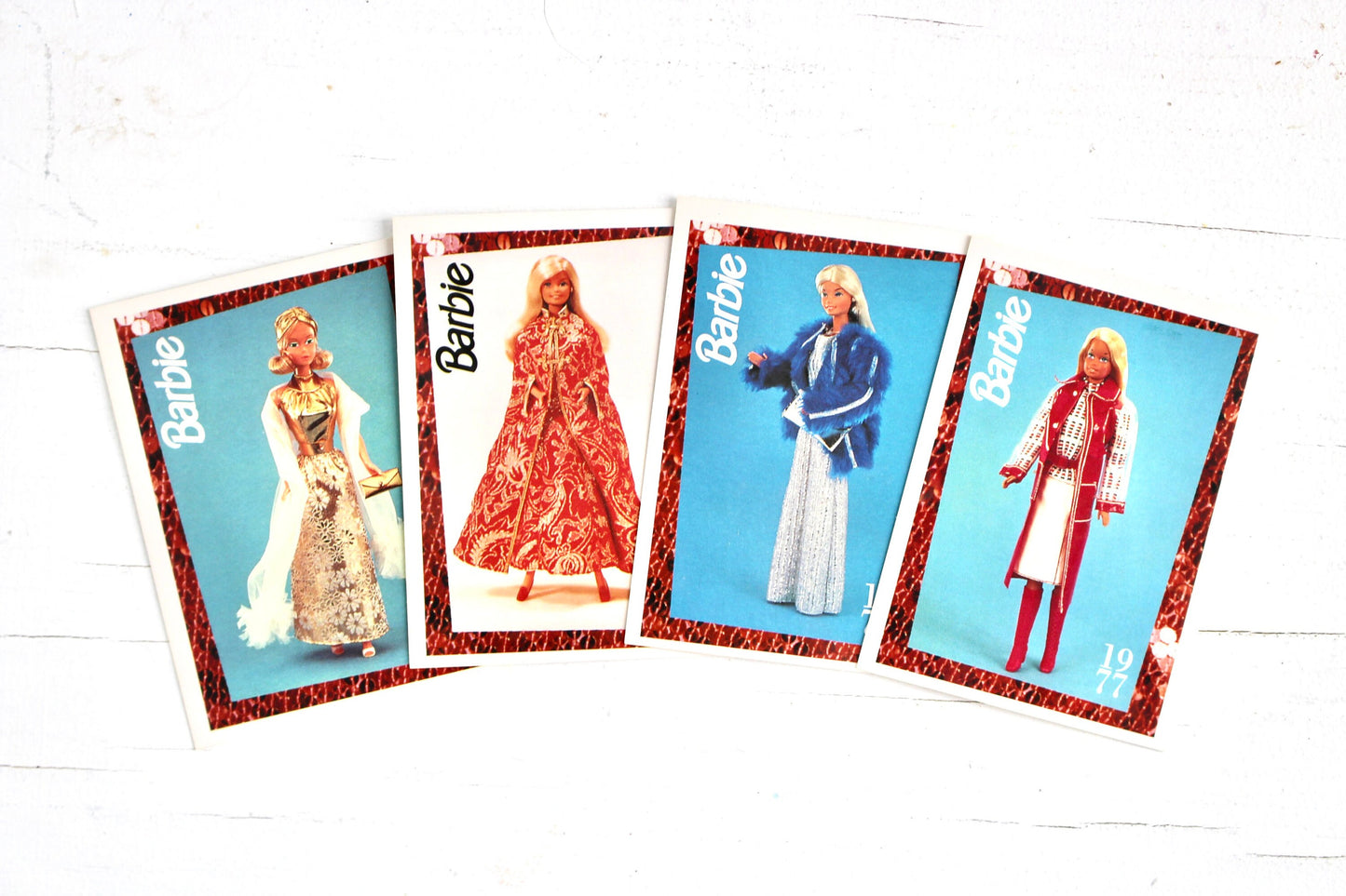 70s Barbie Fashion Mini Trading Card Set, Vintage Barbie Fashion Cards