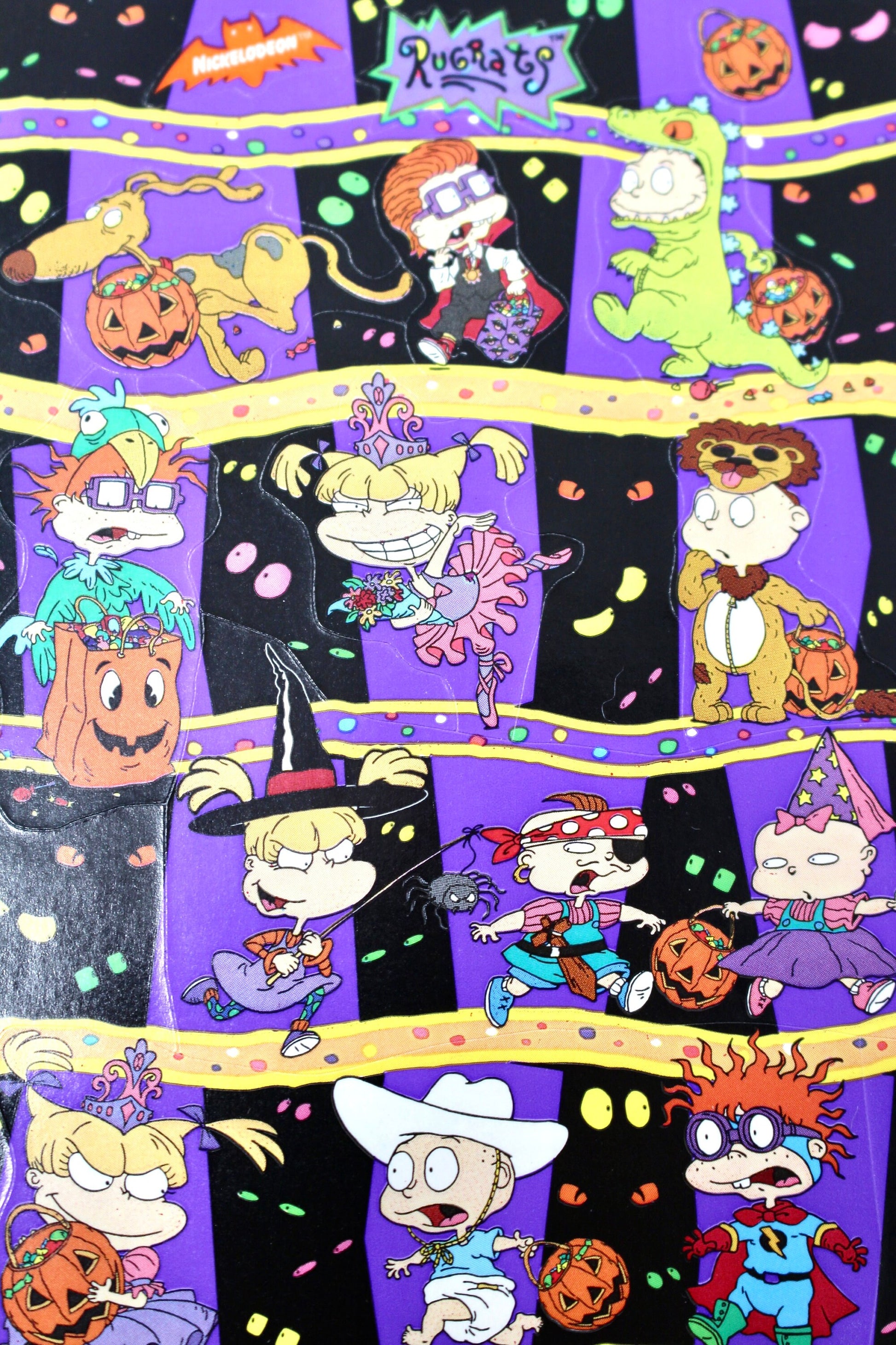 Rugrats Cartoon Halloween Stickers, Vintage Halloween Stickers