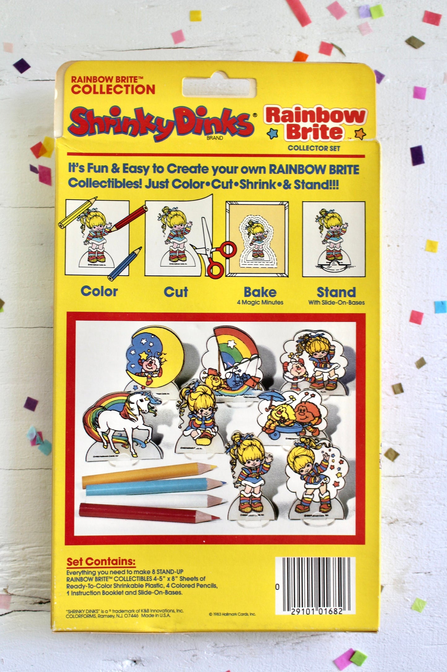 Rainbow Brite Shrinky Dinks Collector Activity Set, Vintage 80s Rainbow Brite Starlite Sprites Colorforms Kids Toy