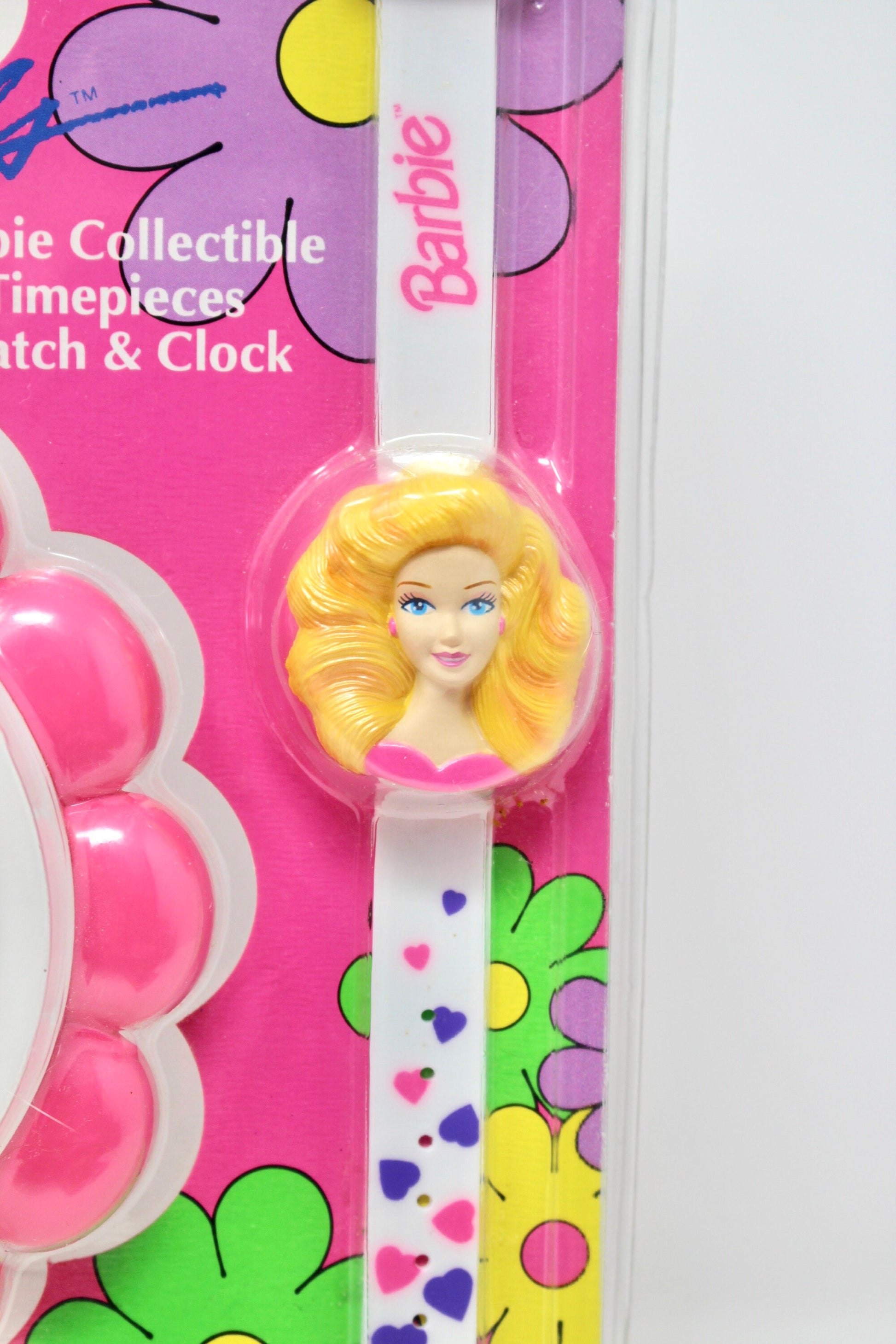 Barbie Flower Clock and Wrist Watch New in Package, Vintage 90s Barbie for Girls Merchandise