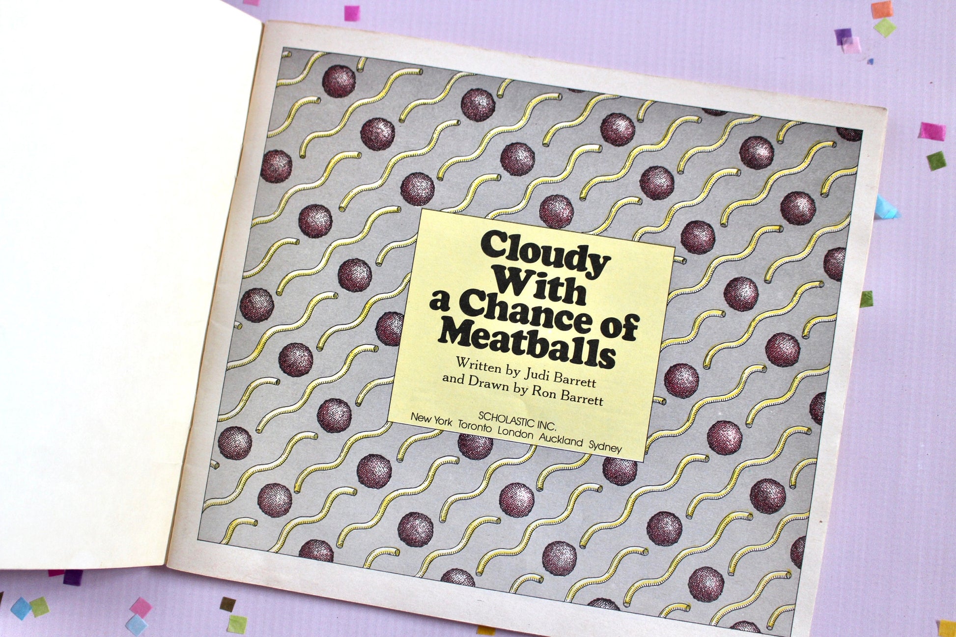 Vintage Cloudy with a Chance of Meatballs Softcover Book, Millennial Y2K Childhood Books, Retro 80s 90s Kids Books