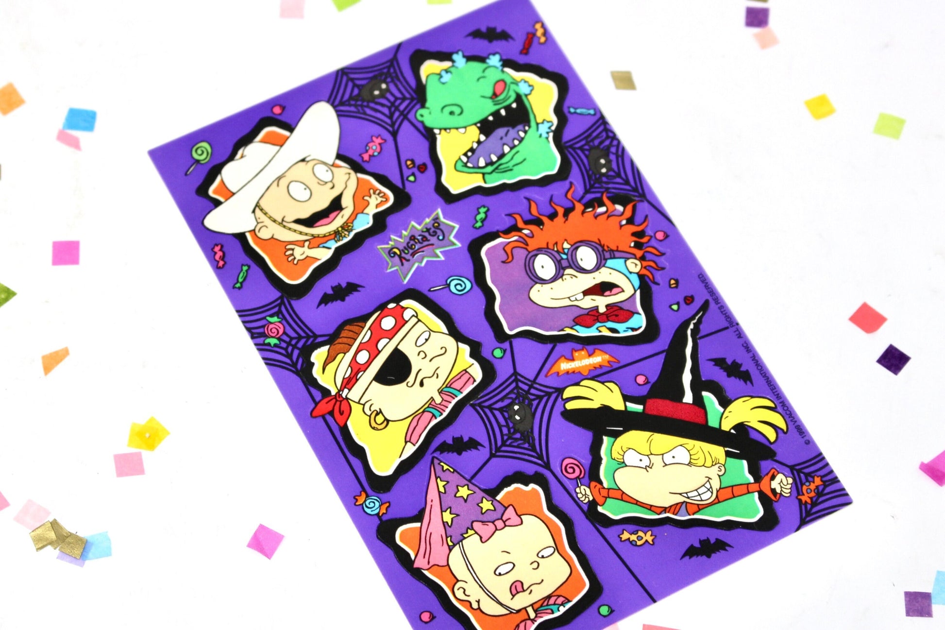 Rugrats Cartoon Halloween Stickers, Vintage 90s Cartoon Stickers, 90s Planner Stickers, Halloween Craft Supplies, Junk Journal Stickers