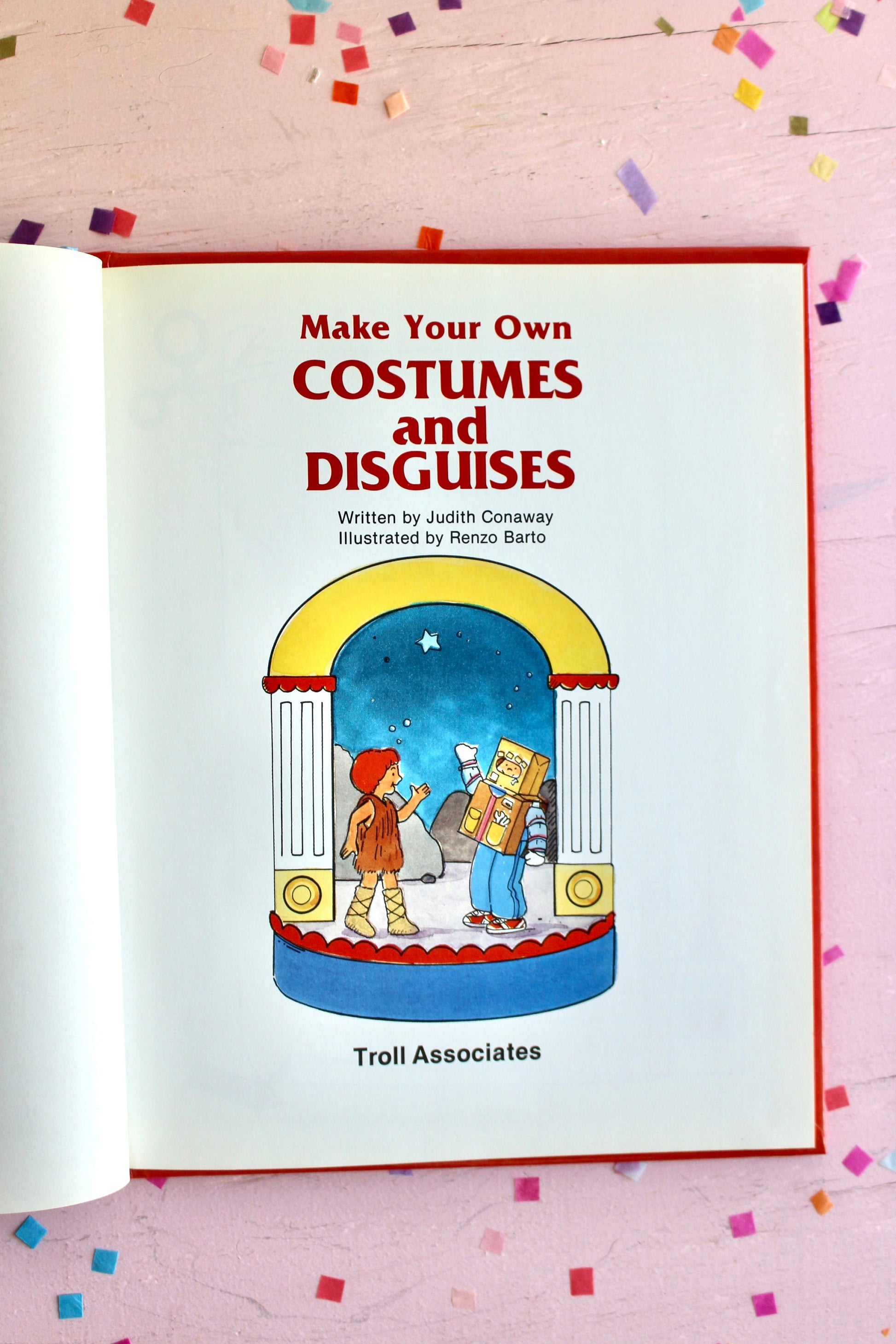 Halloween Costumes Kids Activity Book, Vintage 80s Make Your Own Costumes and Disguises, Retro Halloween Craft Book