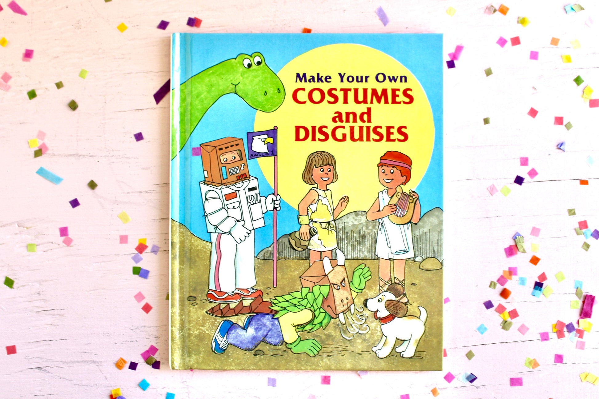 Halloween Costumes Kids Activity Book, Vintage 80s Make Your Own Costumes and Disguises, Retro Halloween Craft Book