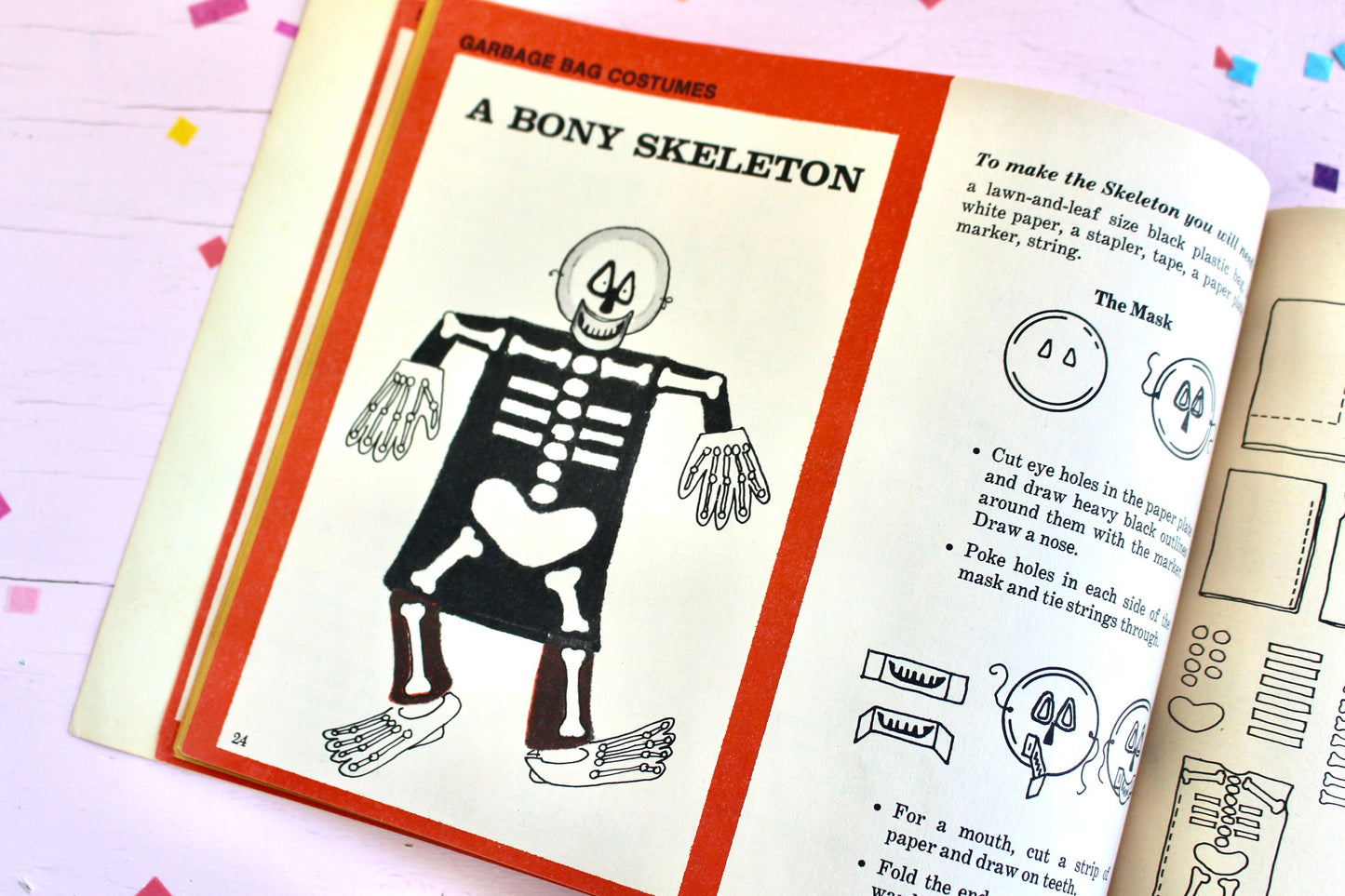 Halloween Costumes Kids Activity Book, Vintage 80s Easy Costumes You Don't Have to Sew, Retro Halloween Craft Book