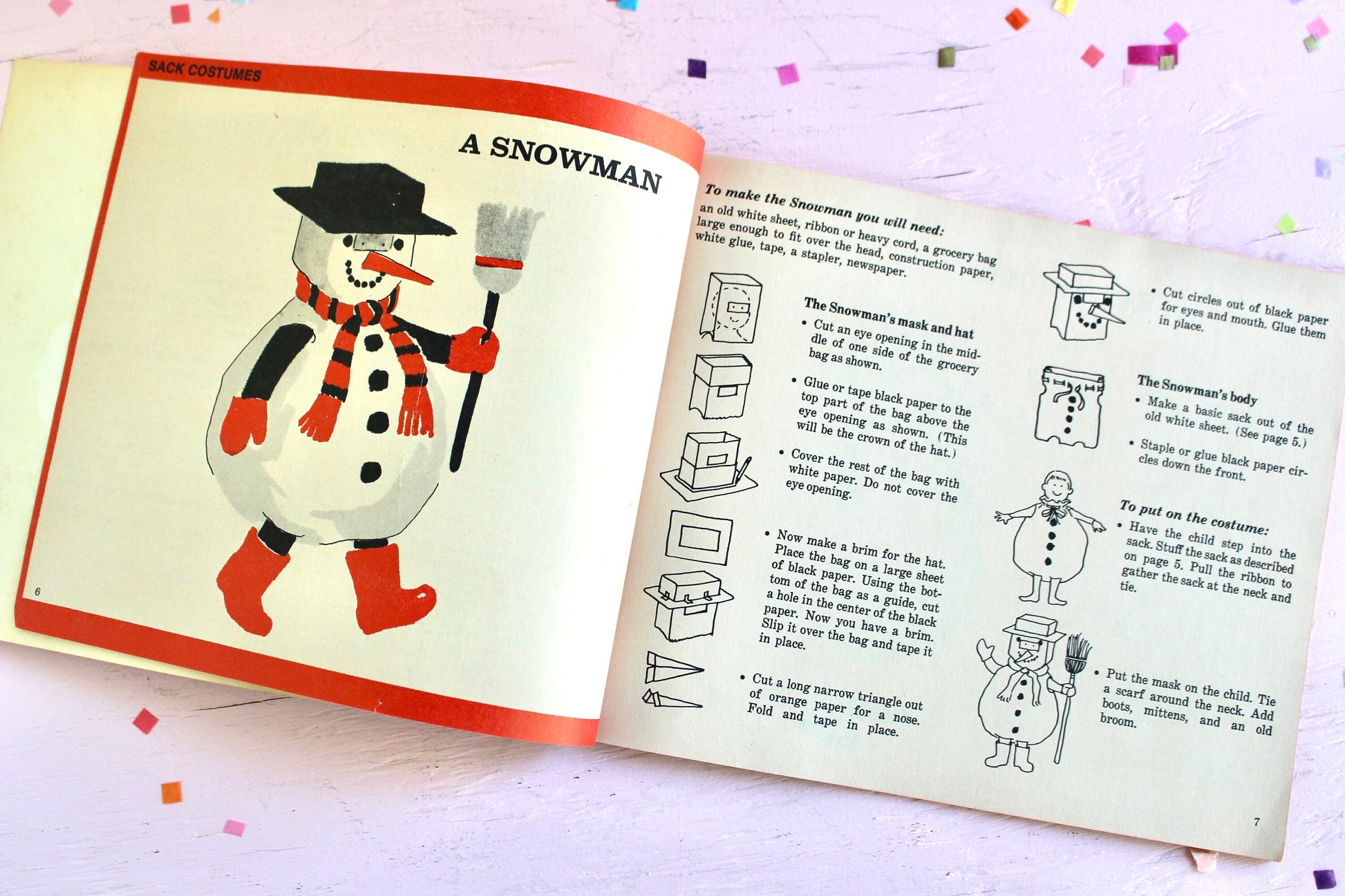 Halloween Costumes Kids Activity Book, Vintage 80s Easy Costumes You Don't Have to Sew, Retro Halloween Craft Book