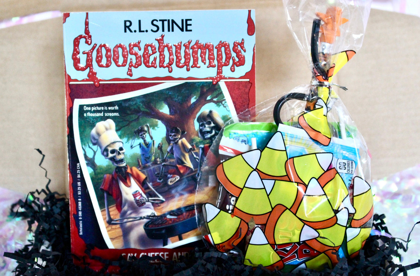 Vintage Goosebumps Halloween Goodie Box, 90s Beanie Baby Mystery Gift Box, 80s Kid Nostalgia Halloween Gift, Retro Kids Trick or Treat Gift