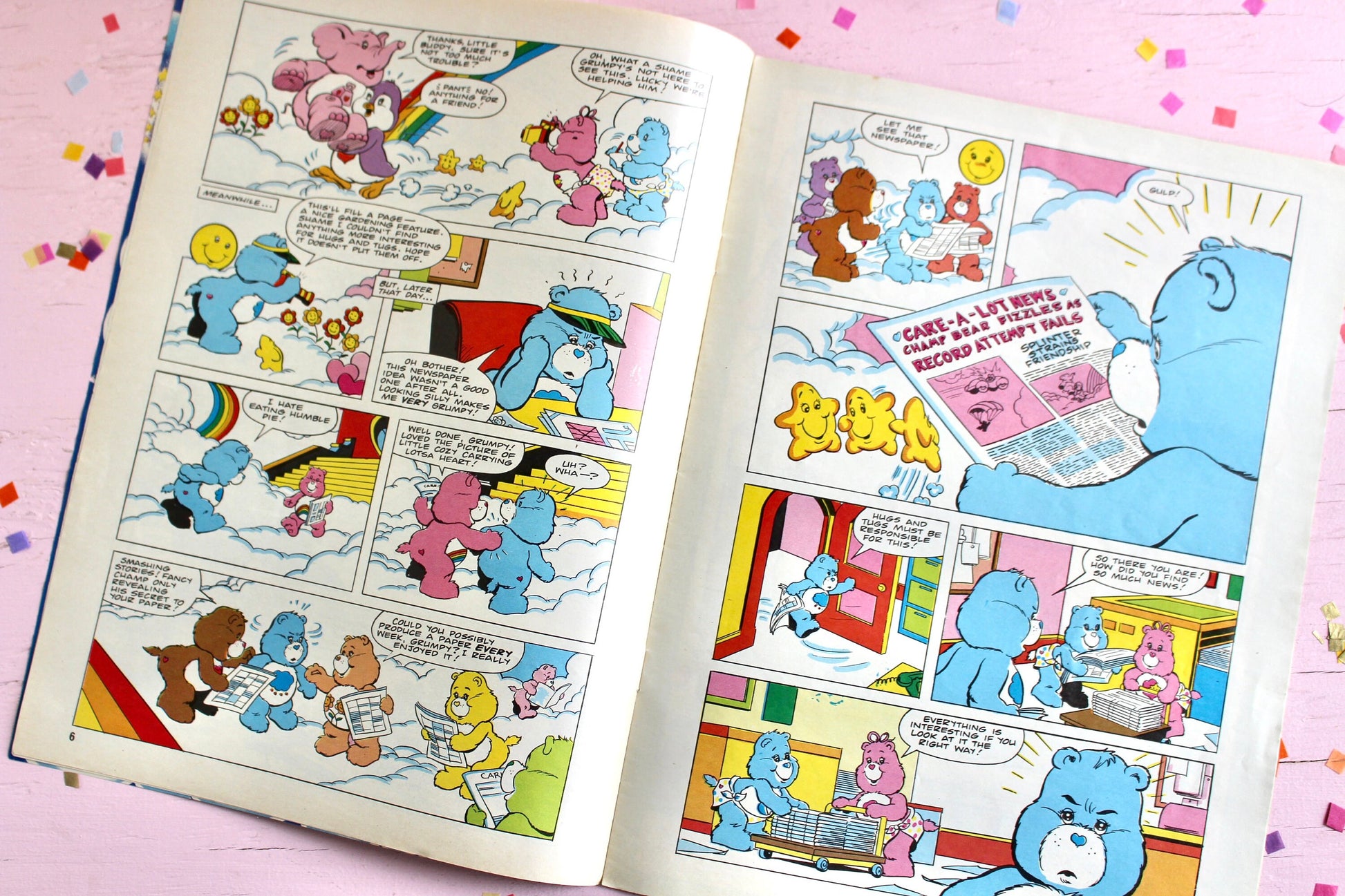 UK Care Bear Comic Book, 80s Vintage Care Bear Magazine, Marvel Tenderheart Birthday Care Bear Comic