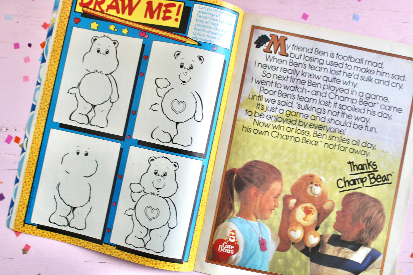 UK Care Bear Comic Book, 80s Vintage Care Bear Magazine, Marvel Grumpy Care Bear Comic