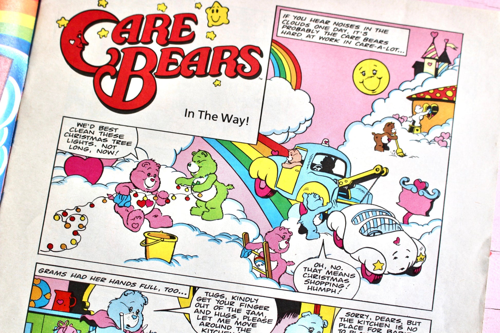 UK Care Bear Comic Book, 80s Vintage Care Bear Magazine, Marvel Grumpy Care Bear Comic