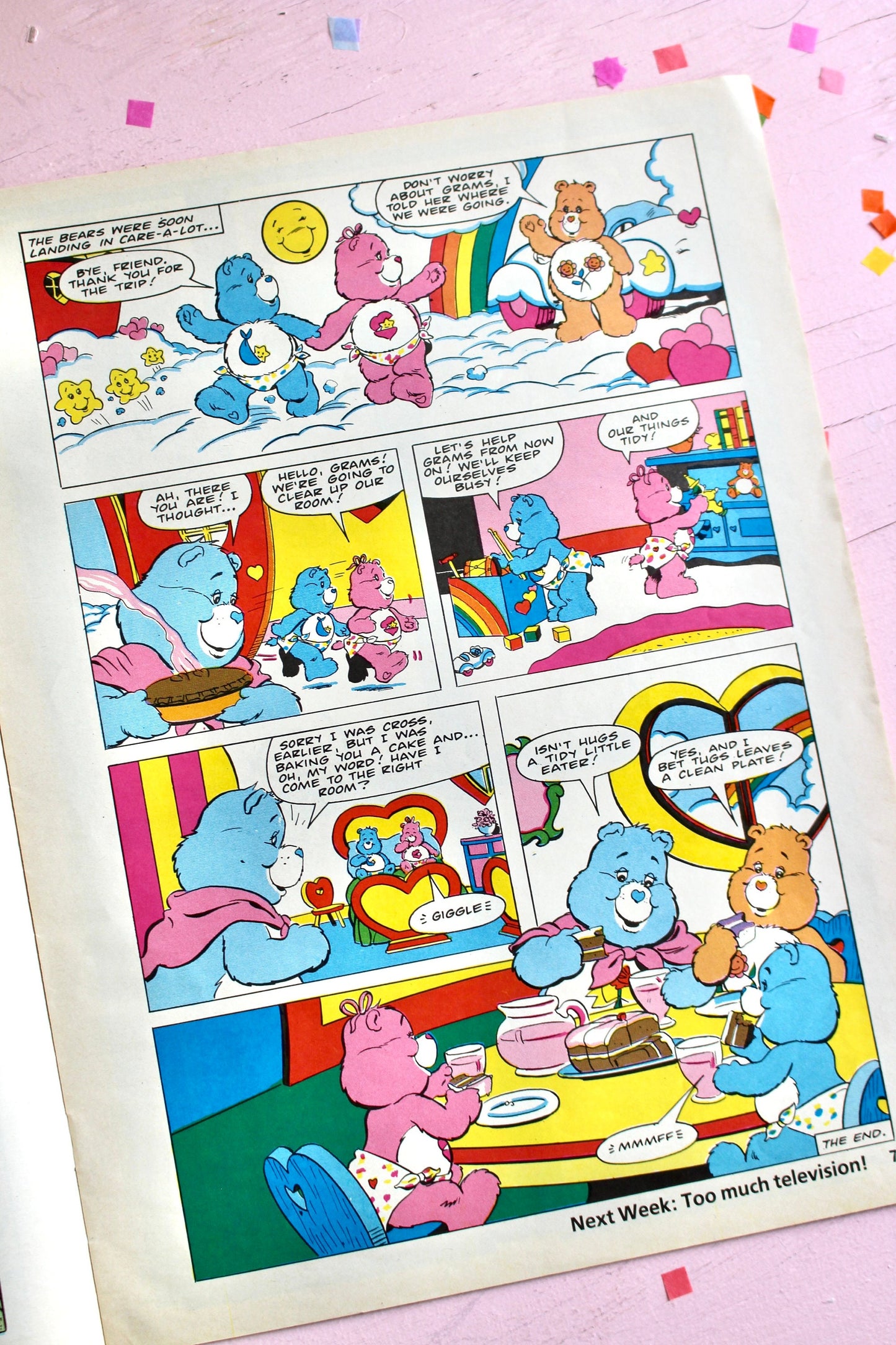 UK Care Bear Comic Book, 80s Vintage Care Bear Magazine, Marvel Grumpy Care Bear Comic