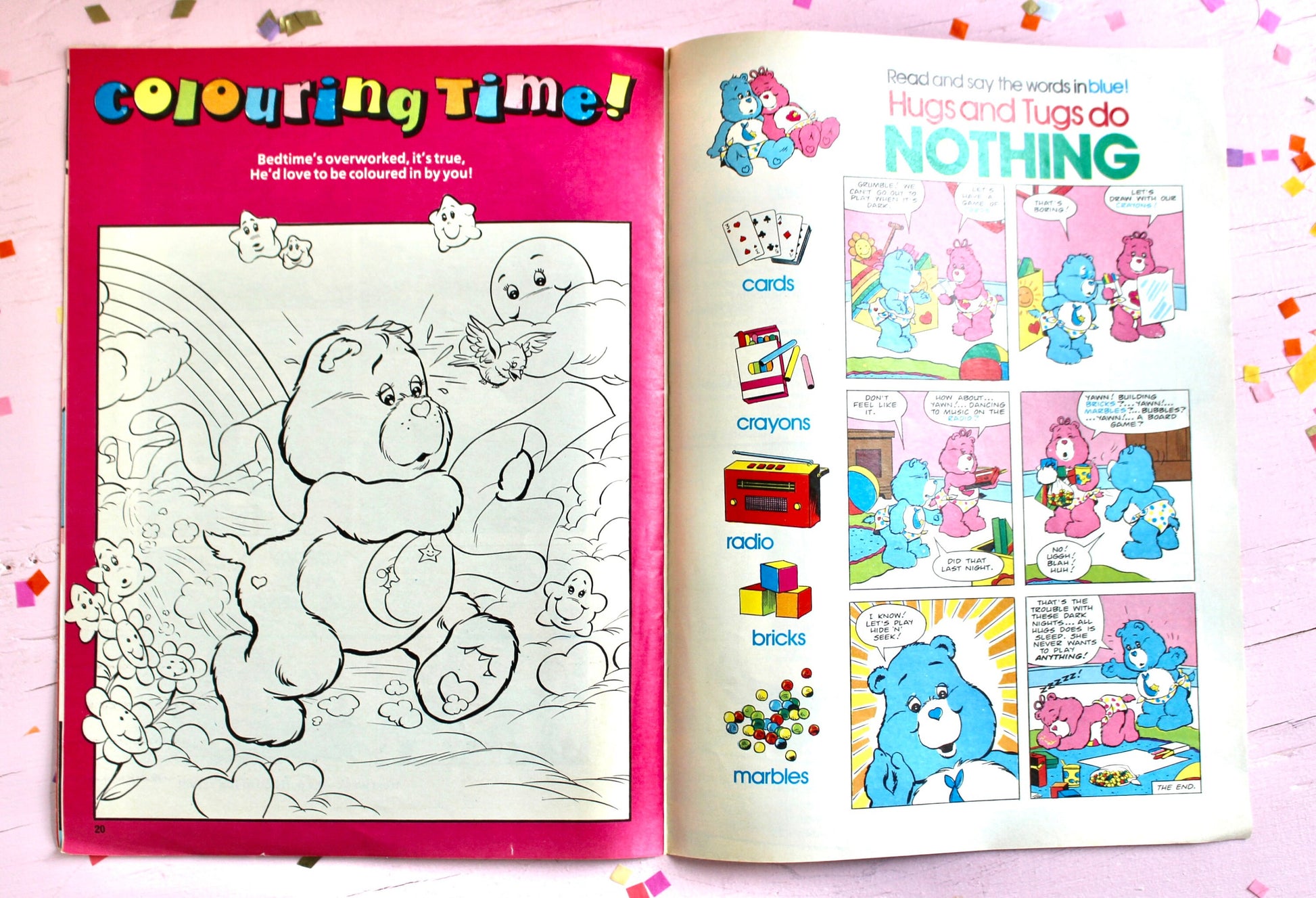 UK Care Bear Comic Book, 80s Vintage Care Bear Magazine, Marvel Bedtime Care Bear Comic