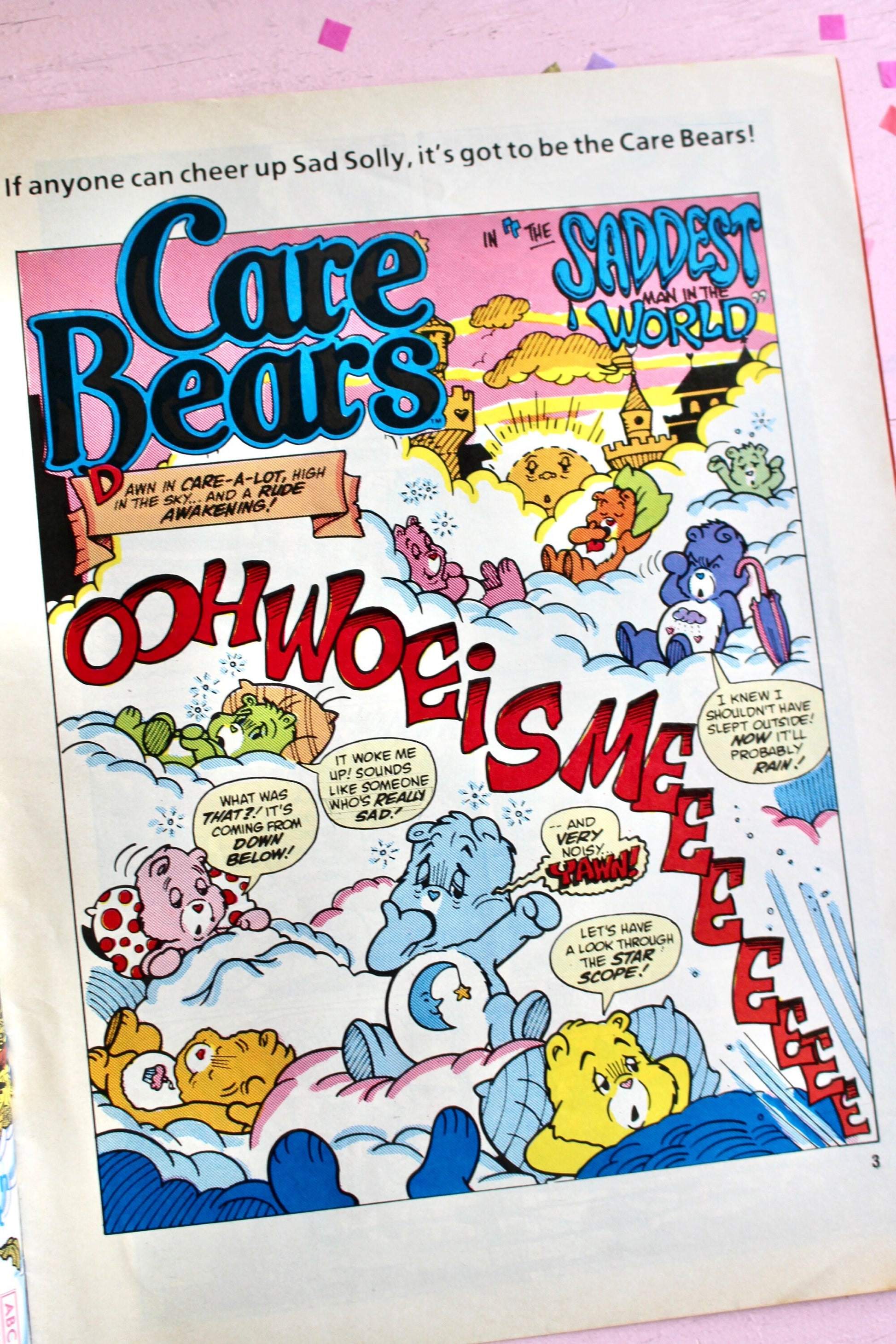 UK Care Bear Comic Book, 80s Vintage Care Bear Magazine, Marvel Bedtime Care Bear Comic