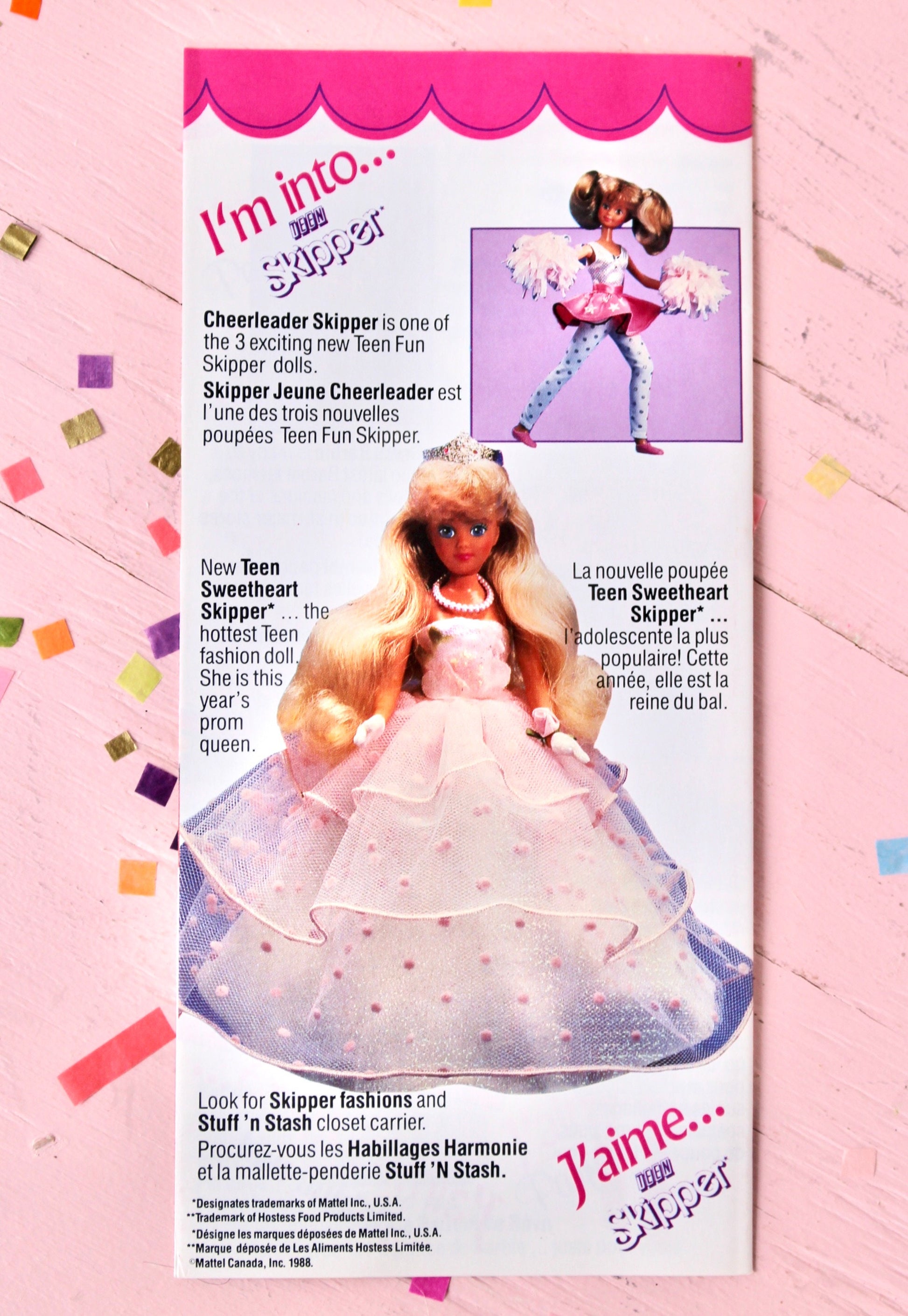 80s Barbie Promotional Ad Pamphlet, Vintage Perfume Pretty California Dream Barbie, Barbie Club Merchandise Magazine Paper