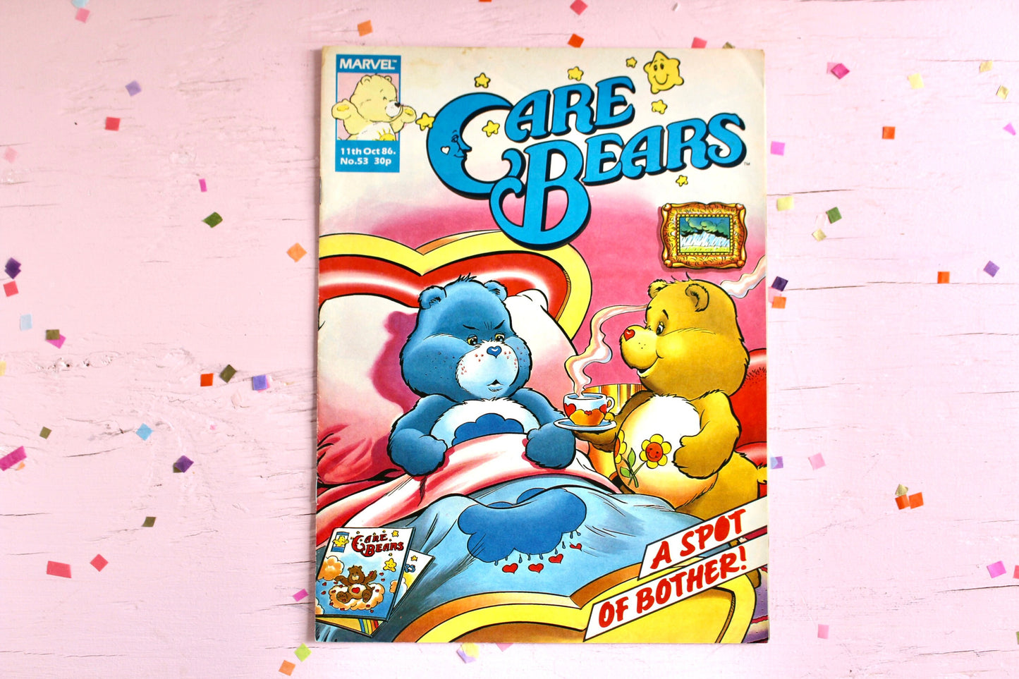 UK Care Bear Comic Book, 80s Vintage Care Bear Magazine, Fall 1986 Marvel Care Bear Comic