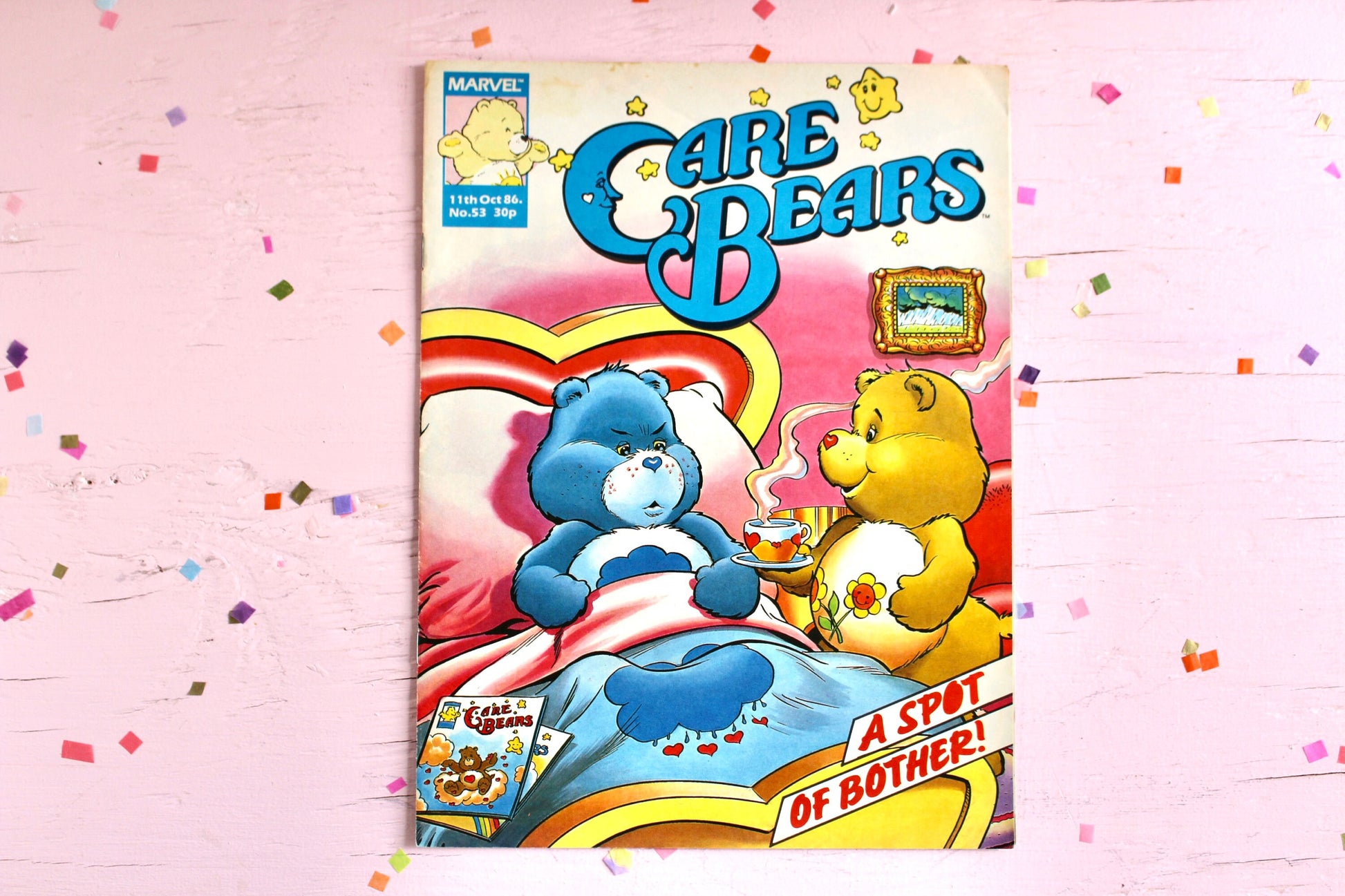 UK Care Bear Comic Book, 80s Vintage Care Bear Magazine, Fall 1986 Marvel Care Bear Comic