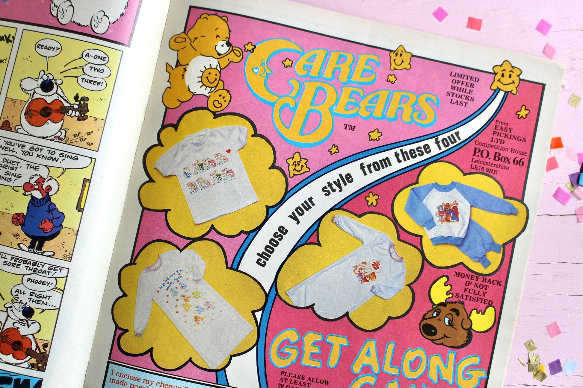 UK Care Bear Comic Book, 80s Vintage Care Bear Magazine, Marvel Tenderheart Birthday Care Bear Comic