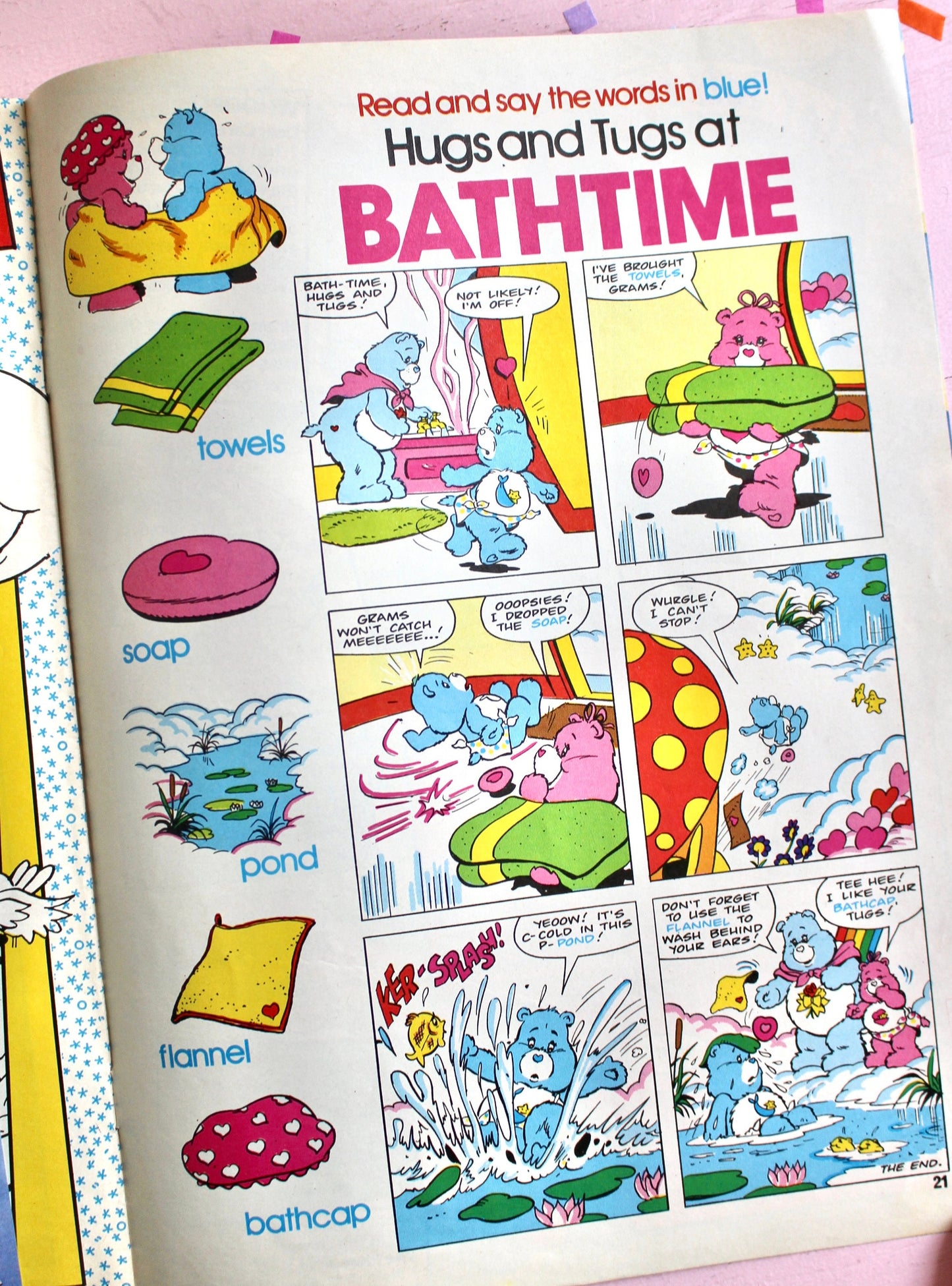 UK Care Bear Comic Book, 80s Vintage Care Bear Magazine, Marvel Grumpy Care Bear Comic