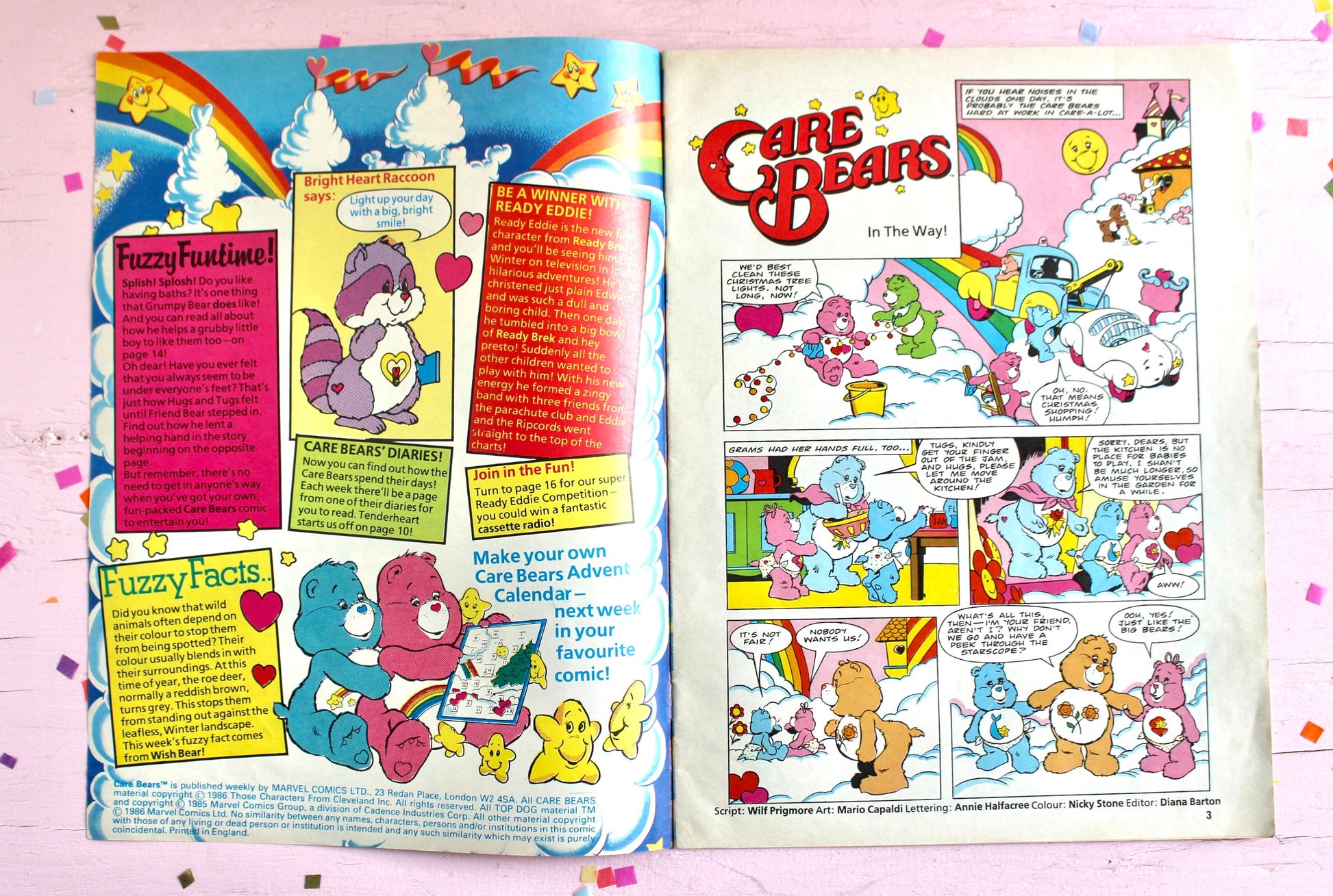 UK Care Bear Comic Book, 80s Vintage Care Bear Magazine, Marvel Grumpy Care Bear Comic