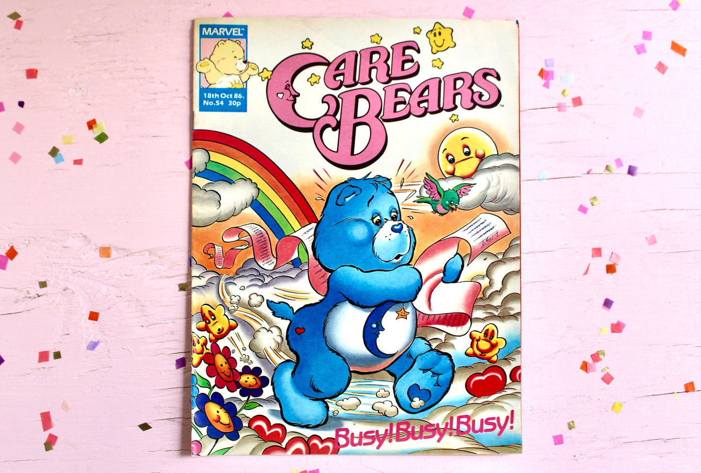 UK Care Bear Comic Book, 80s Vintage Care Bear Magazine, Marvel Bedtime Care Bear Comic