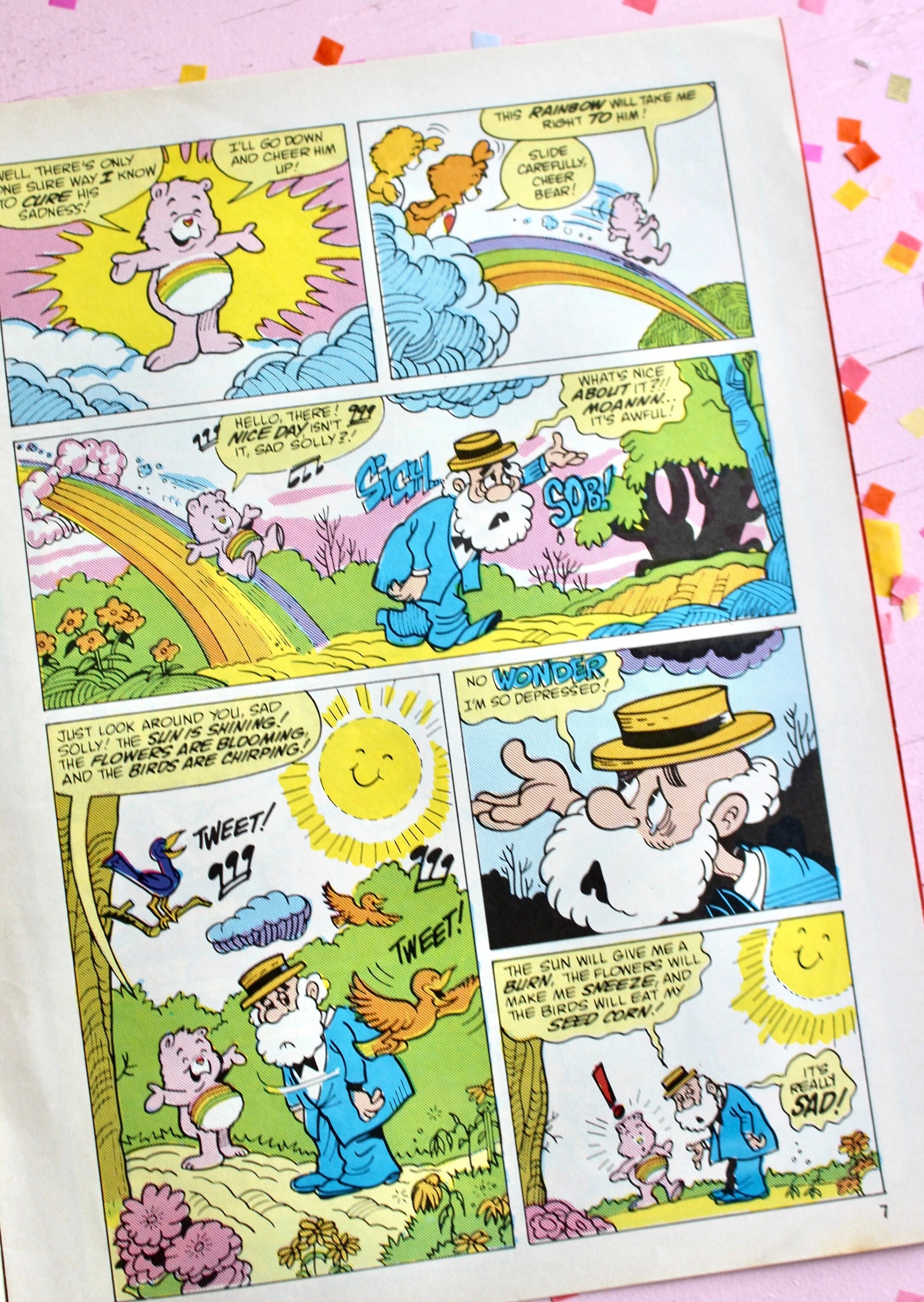 UK Care Bear Comic Book, 80s Vintage Care Bear Magazine, Marvel Bedtime Care Bear Comic