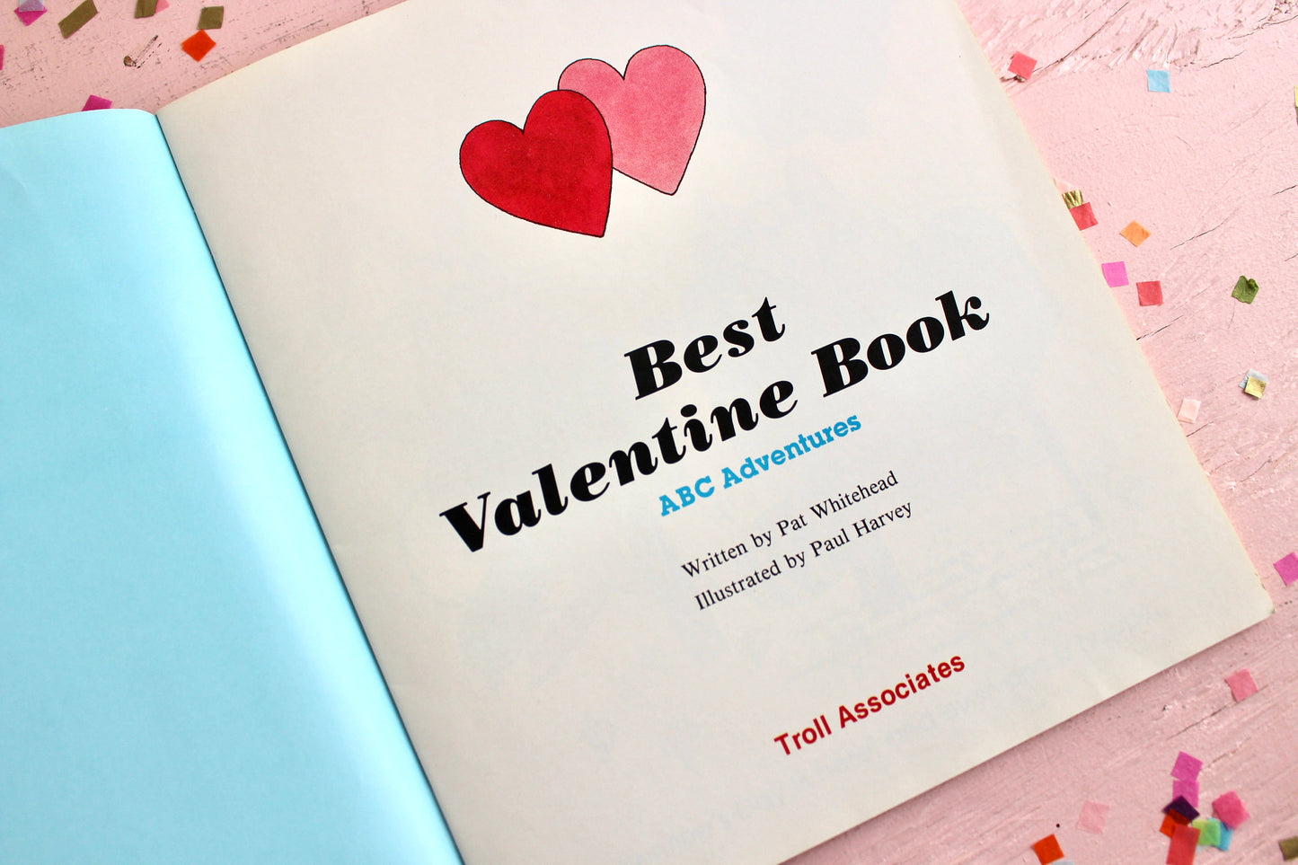 Best Valentine Book ABC Adventure, Vintage Valentines Day Kids Story Book, 80s 90s Kids Valentines Day Gift