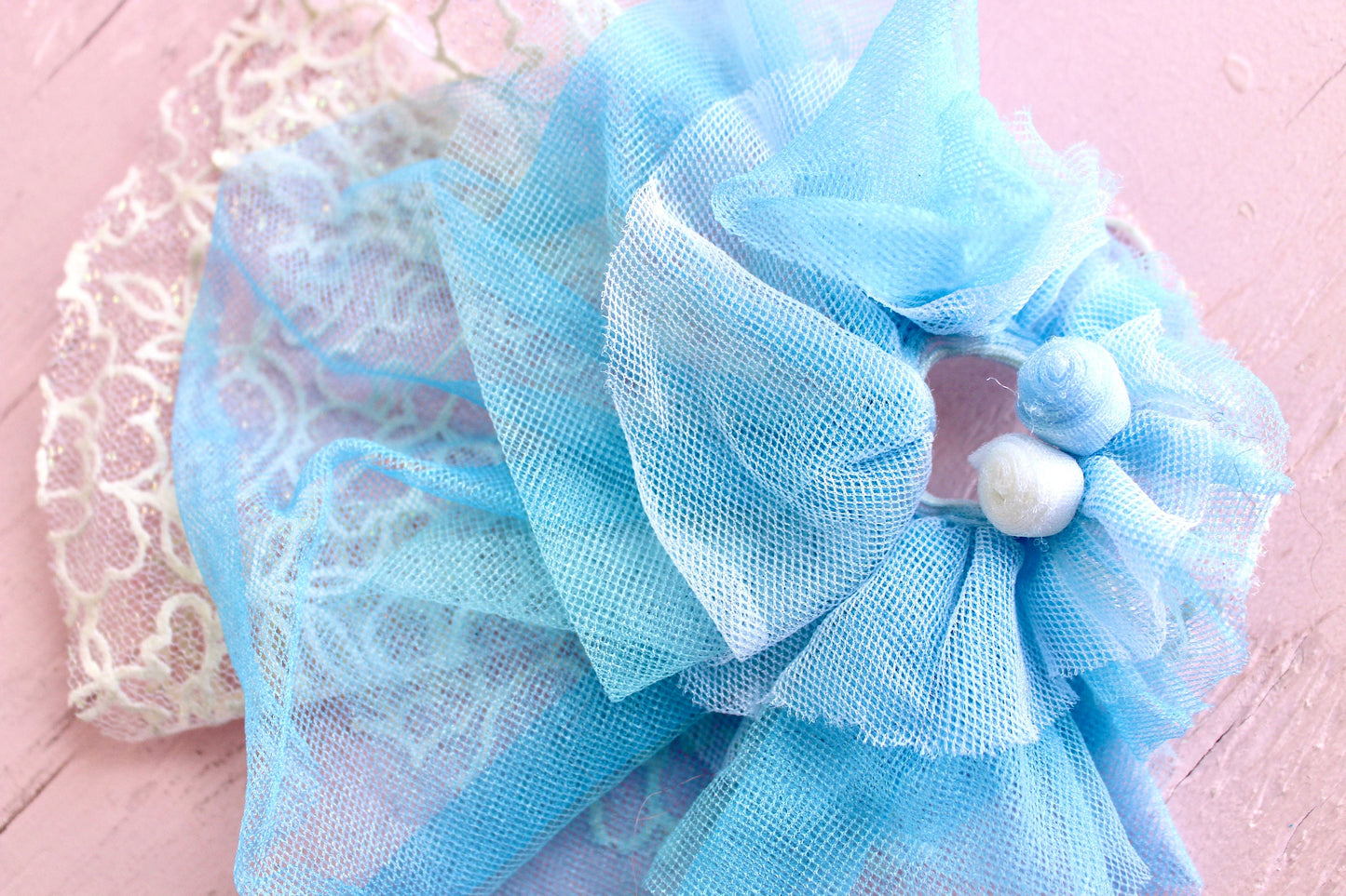 Blue Tulle Barbie Doll Gown Outfit, 1988 Frills and Fantasy Barbie Fashion, 1980s Barbie Wardrobe Outfits