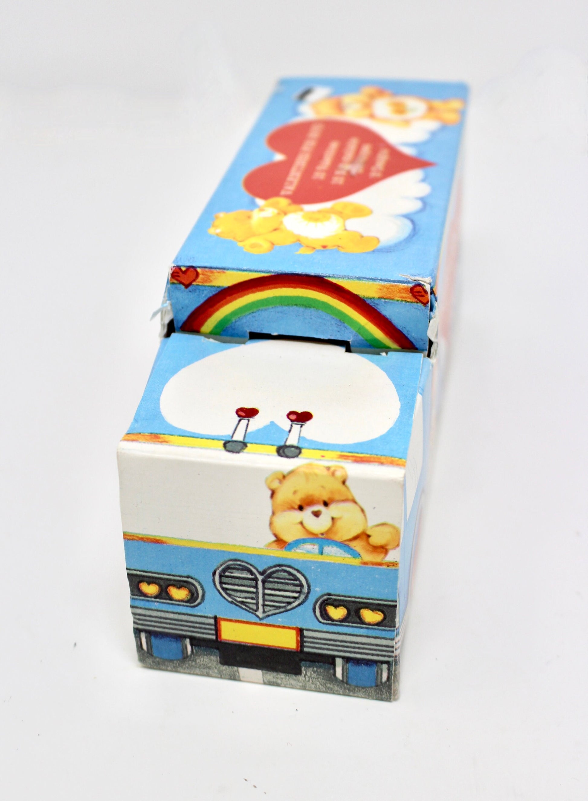 RARE Care Bear Valentine Box for Boys, Vintage 80s Care Bear Valentine Bus Box, HTF Care Bear Collectible