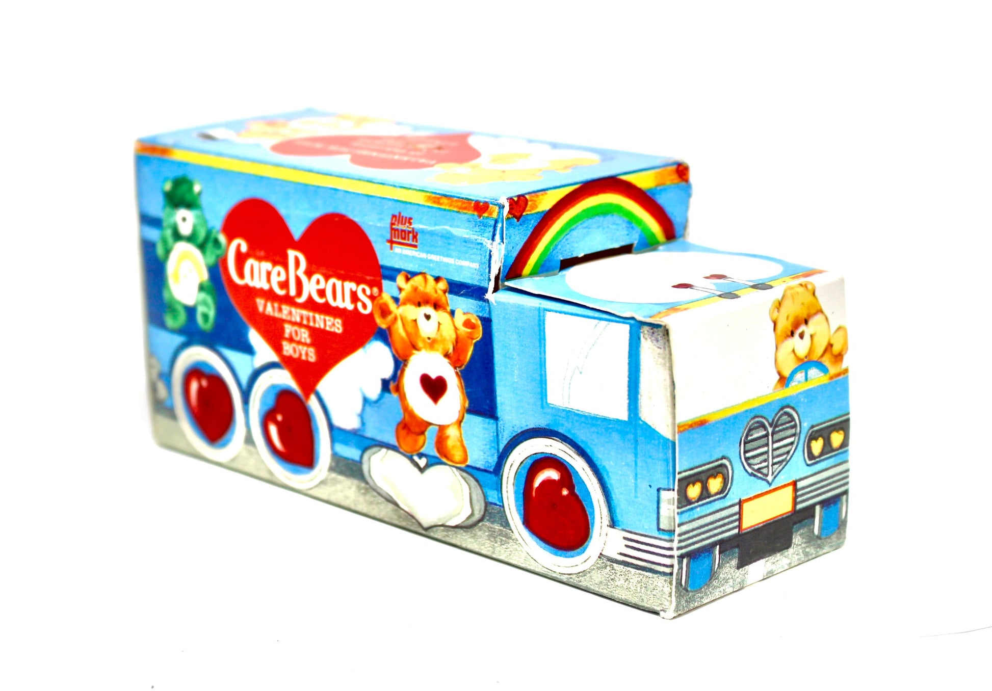 RARE Care Bear Valentine Box for Boys, Vintage 80s Care Bear Valentine Bus Box, HTF Care Bear Collectible