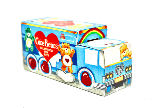 RARE Care Bear Valentine Box for Boys, Vintage 80s Care Bear Valentine Bus Box, HTF Care Bear Collectible