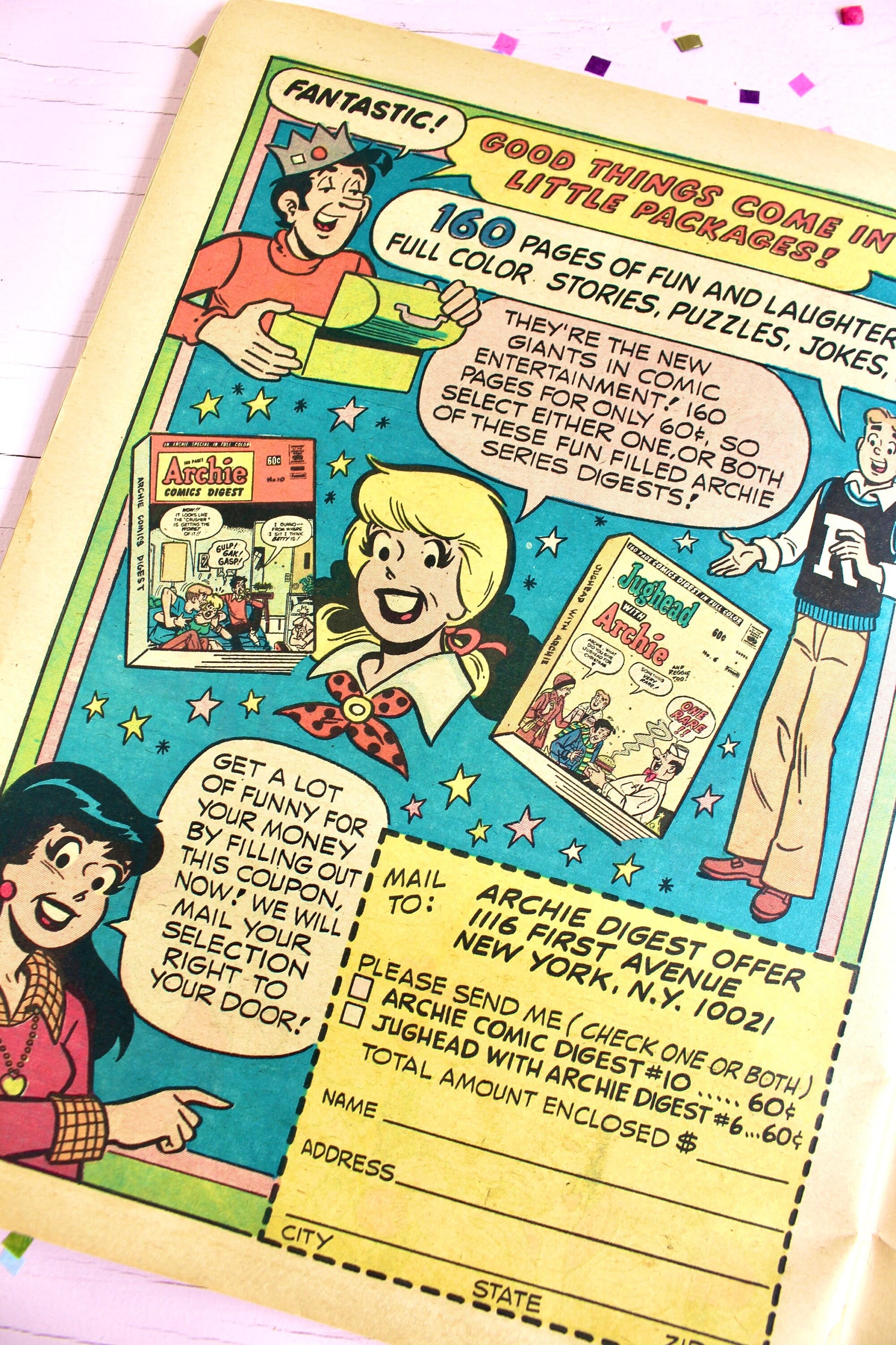 Christmas and Archie Special Edition Comic Book, Jumbo Sized Archie Holiday Comic, 1975 Vintage Archie Christmas Book