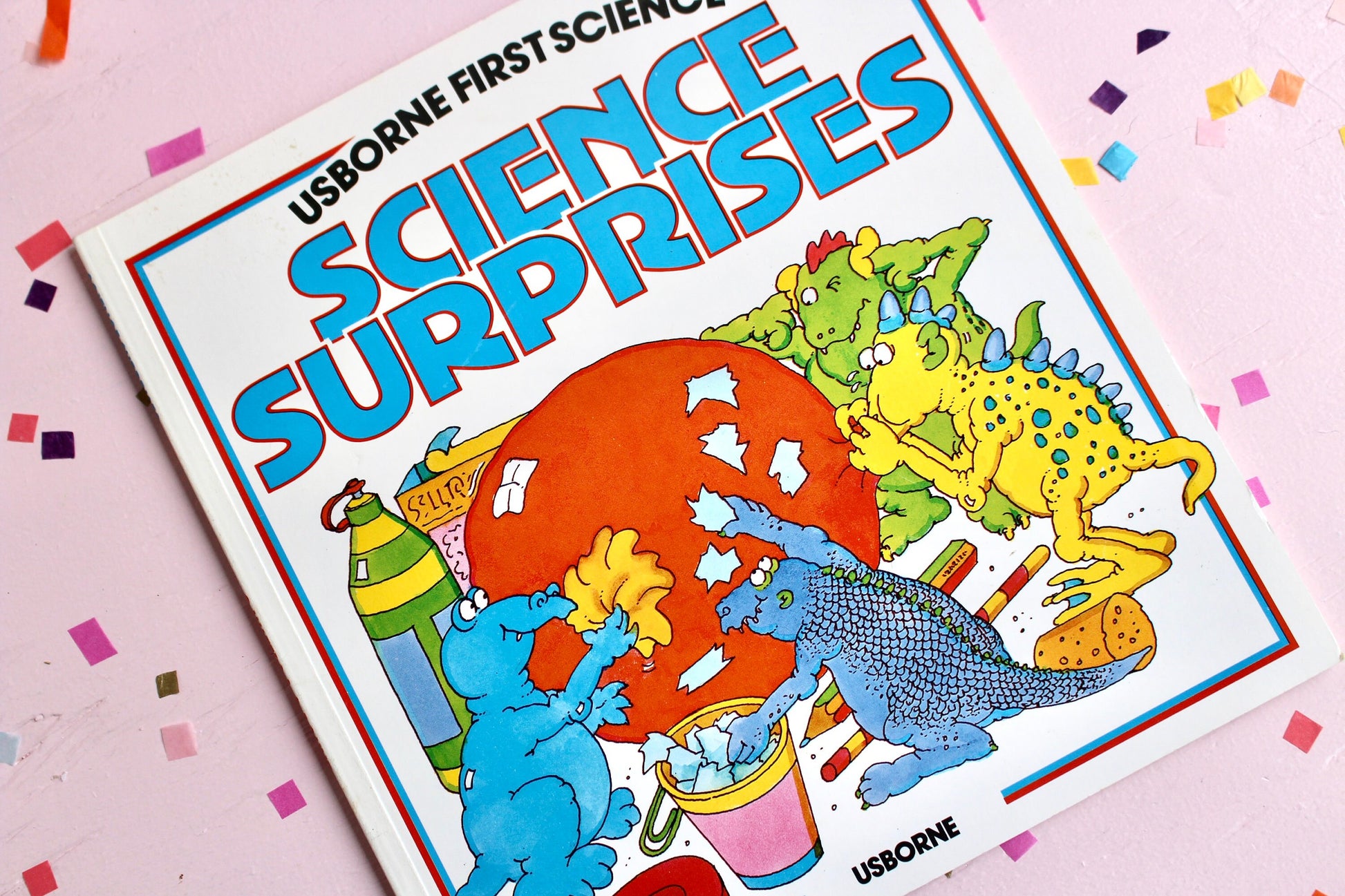 Science Craft Math and Art Kids Activity Book Set, Vintage Kids Early Learning Books, Children Homeschool Classroom Book, Cartoon Math Books