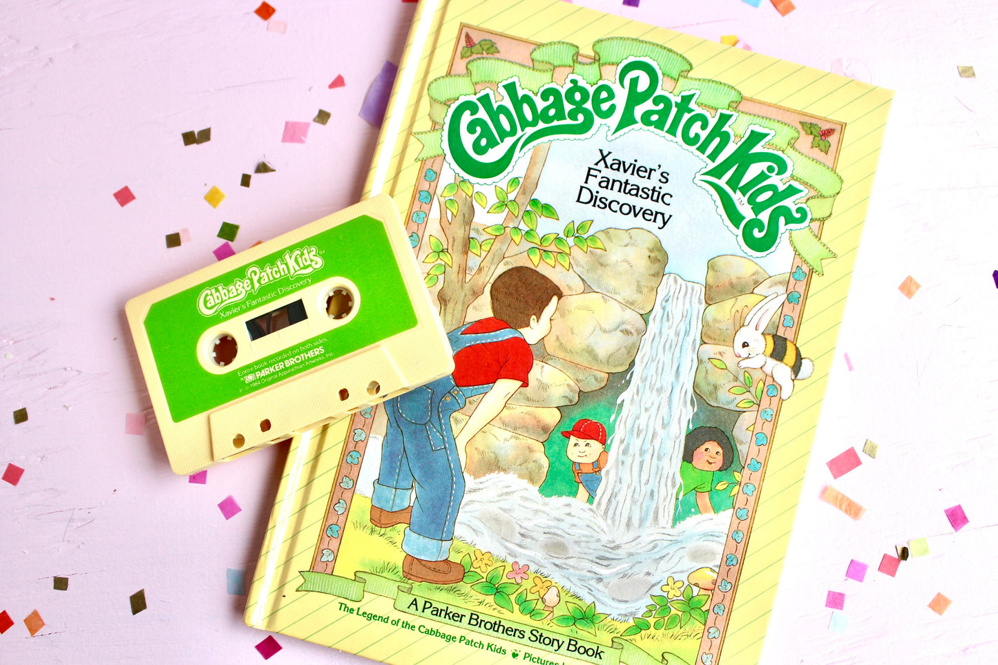 Vintage Cabbage Patch Kids Book, Xaviers Fantastic Discovery with Cassette, Vintage 80s Kids CPK Collector's Book, Retro 80s Nostalgia Book