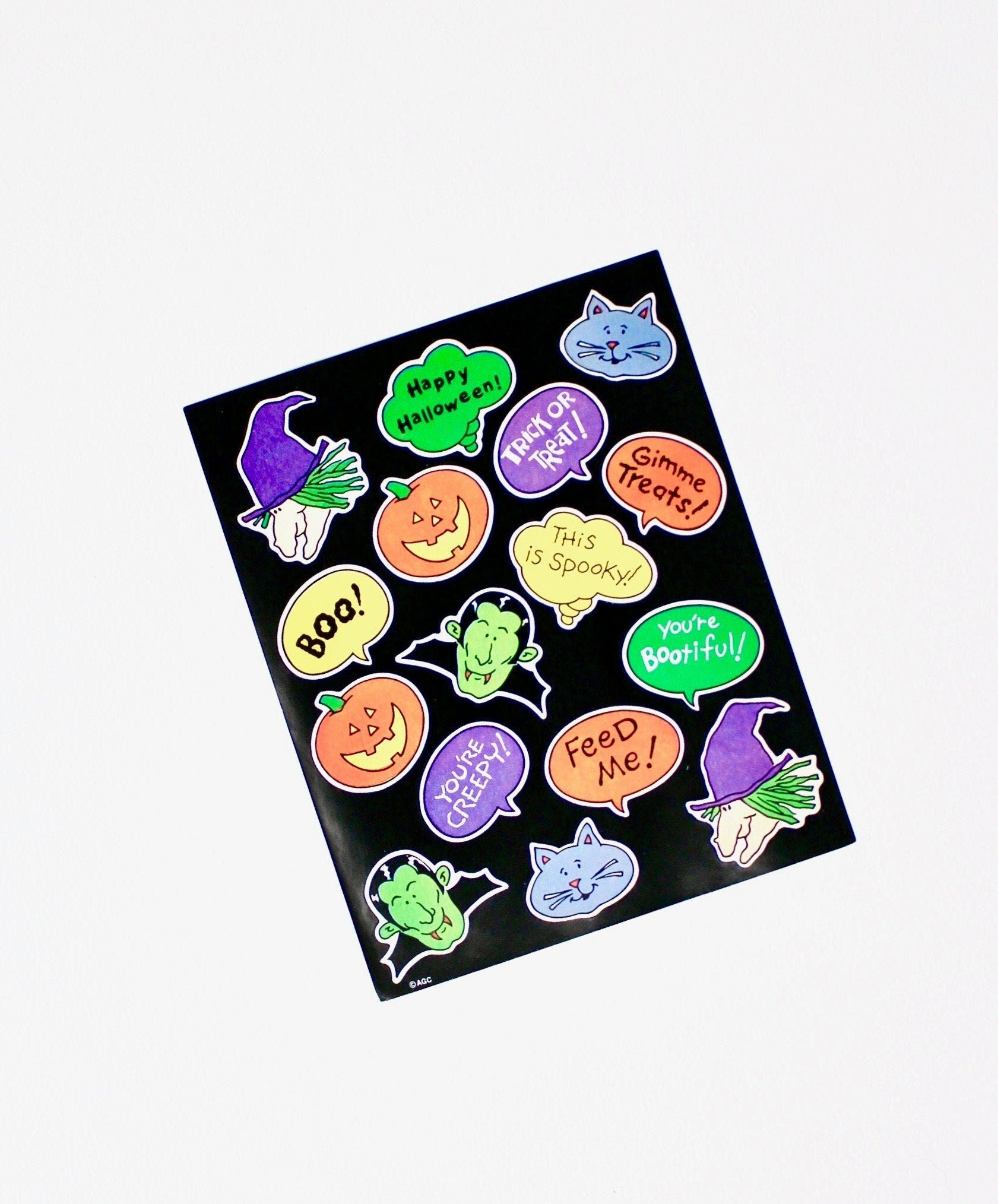 90s Monster Halloween Stickers, Witch Dracula Ghost Pumpkin, Sustainable Vintage Holiday DIY Crafts