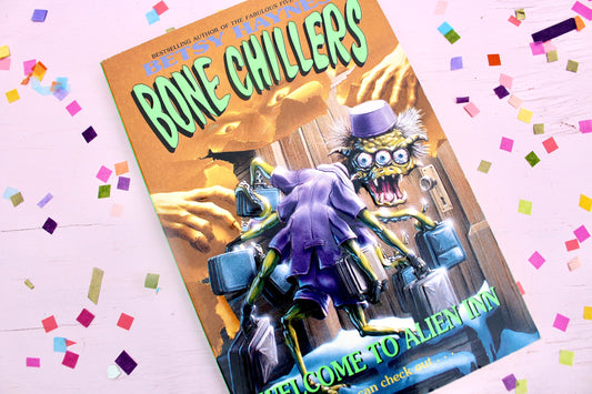 Bone Chillers Kids Book, Welcome to Alient Inn, Vintage Spooky Halloween Teen Novel, Vintage 90s Thriller Books