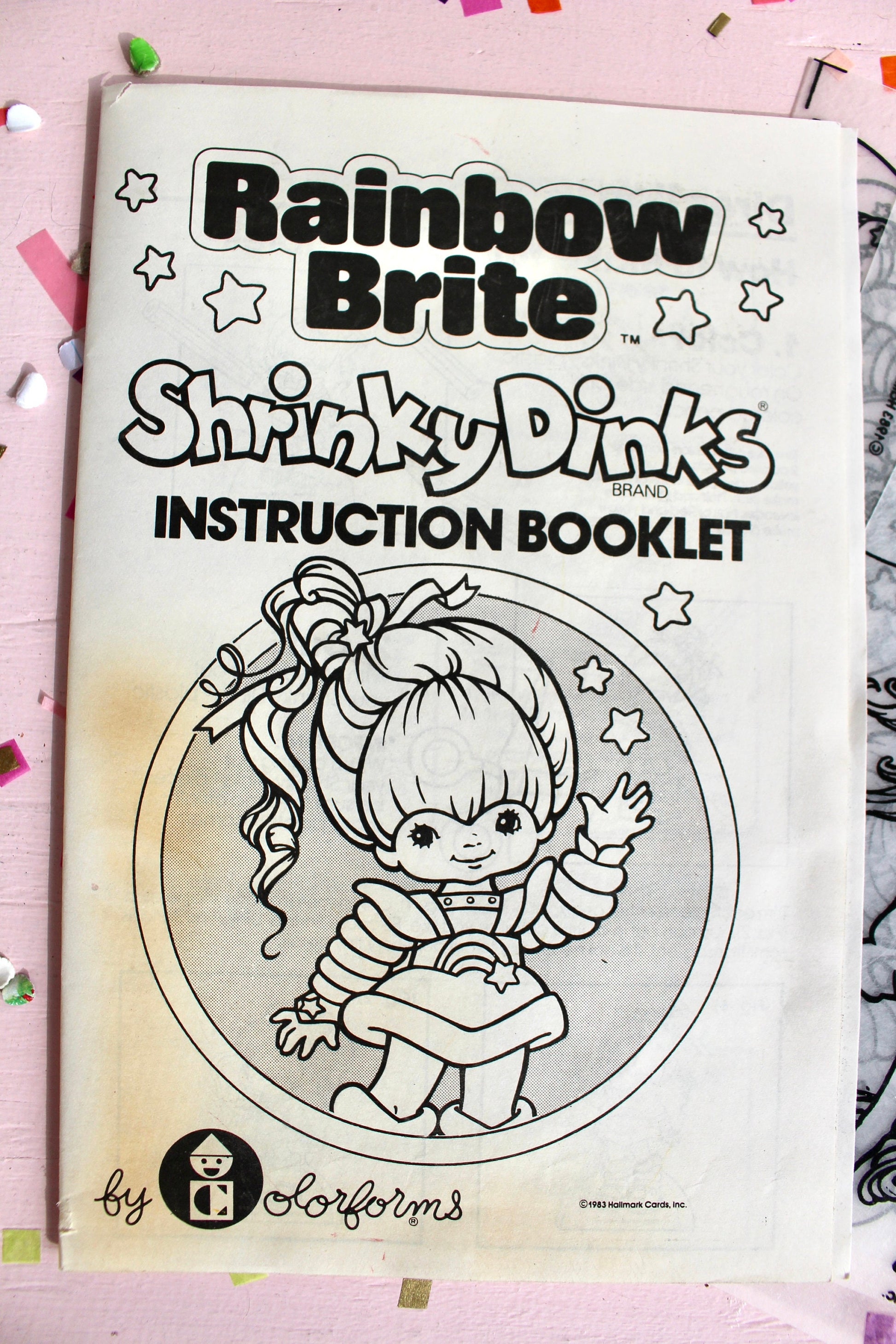 Rainbow Brite Shrinky Dinks Collector Activity Set, Vintage 80s Rainbow Brite Starlite Sprites Colorforms Kids Toy