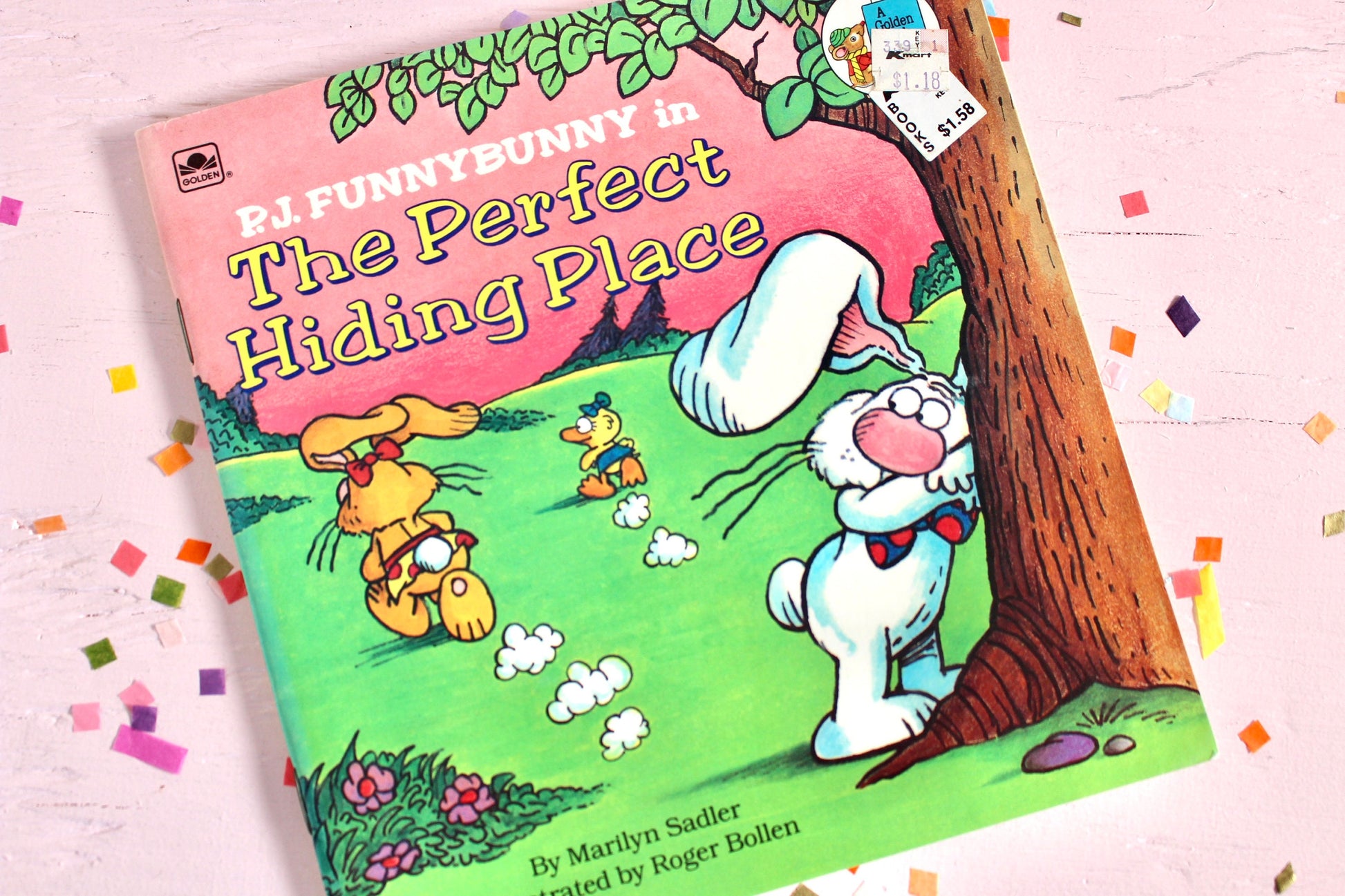 Vintage Kids Easter Softcover Book, PJ Funnybunny The Perfect Hiding Place, Retro 90s Kids Easter Basket Stuffer, Kids Easter Basket Gift