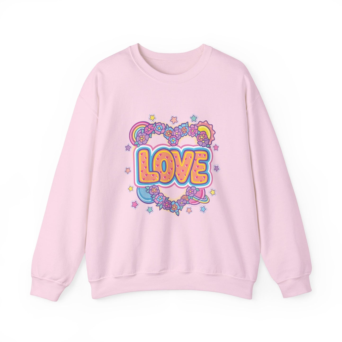 Floral Heart Mother's Day Sweater, Pink Love Crewneck Sweatshirt, Earth Day Shirt, Boho Bridesmaid Favor Gift, Hippie Nature Lover Gift