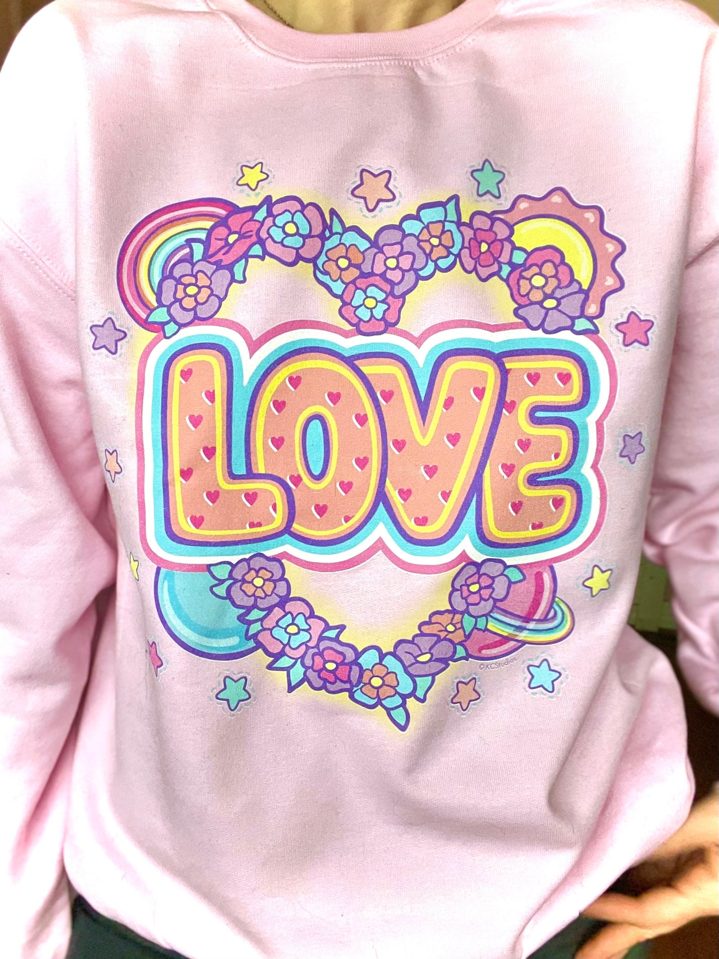 Floral Heart Mother's Day Sweater, Pink Love Crewneck Sweatshirt, Earth Day Shirt, Boho Bridesmaid Favor Gift, Hippie Nature Lover Gift