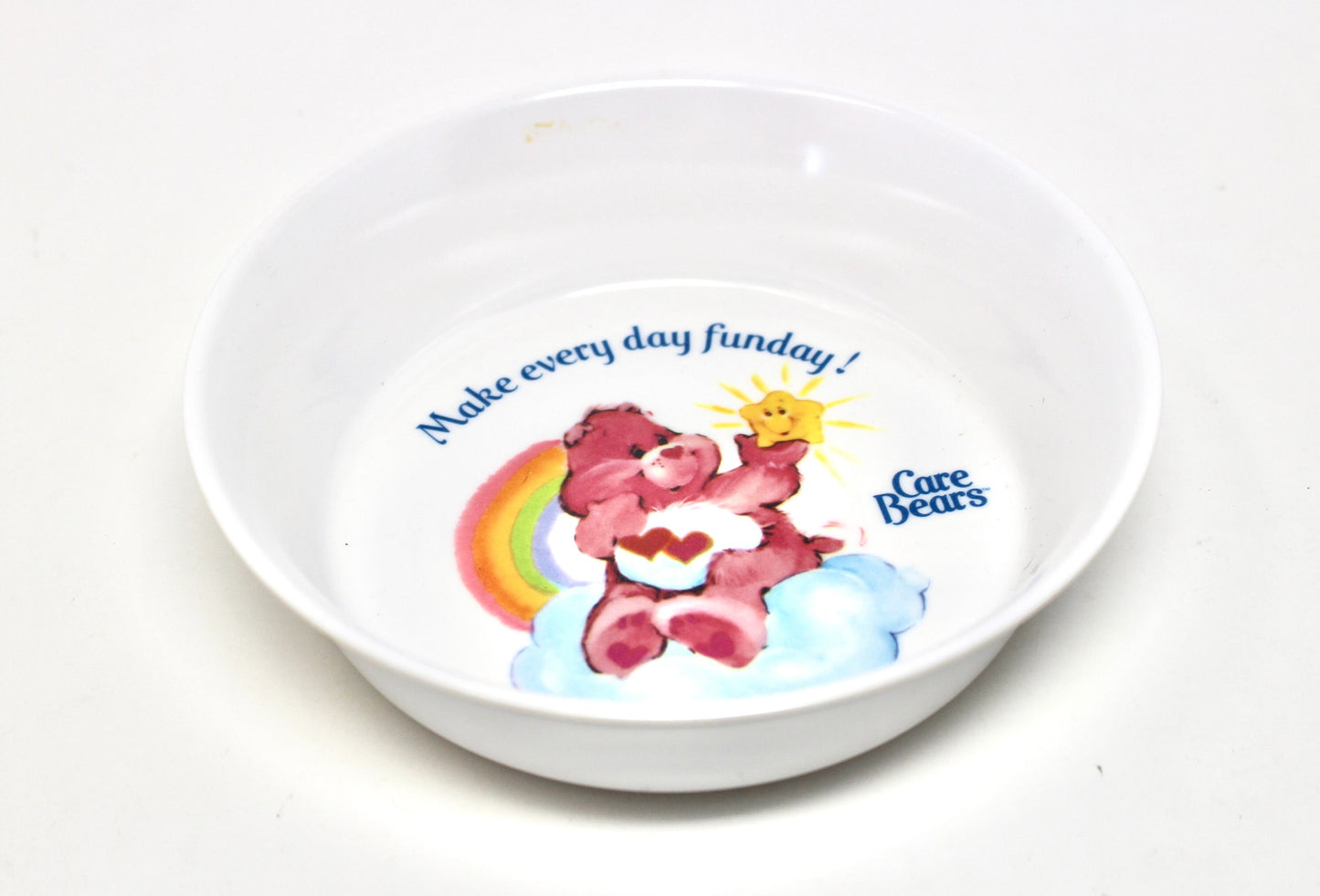 1980s Care Bear Melamine Deka Bowl, Vintage Care Bear Kids Dinnerware, Vintage Kids Cereal Bowl, Retro Kids Care Bear Gift