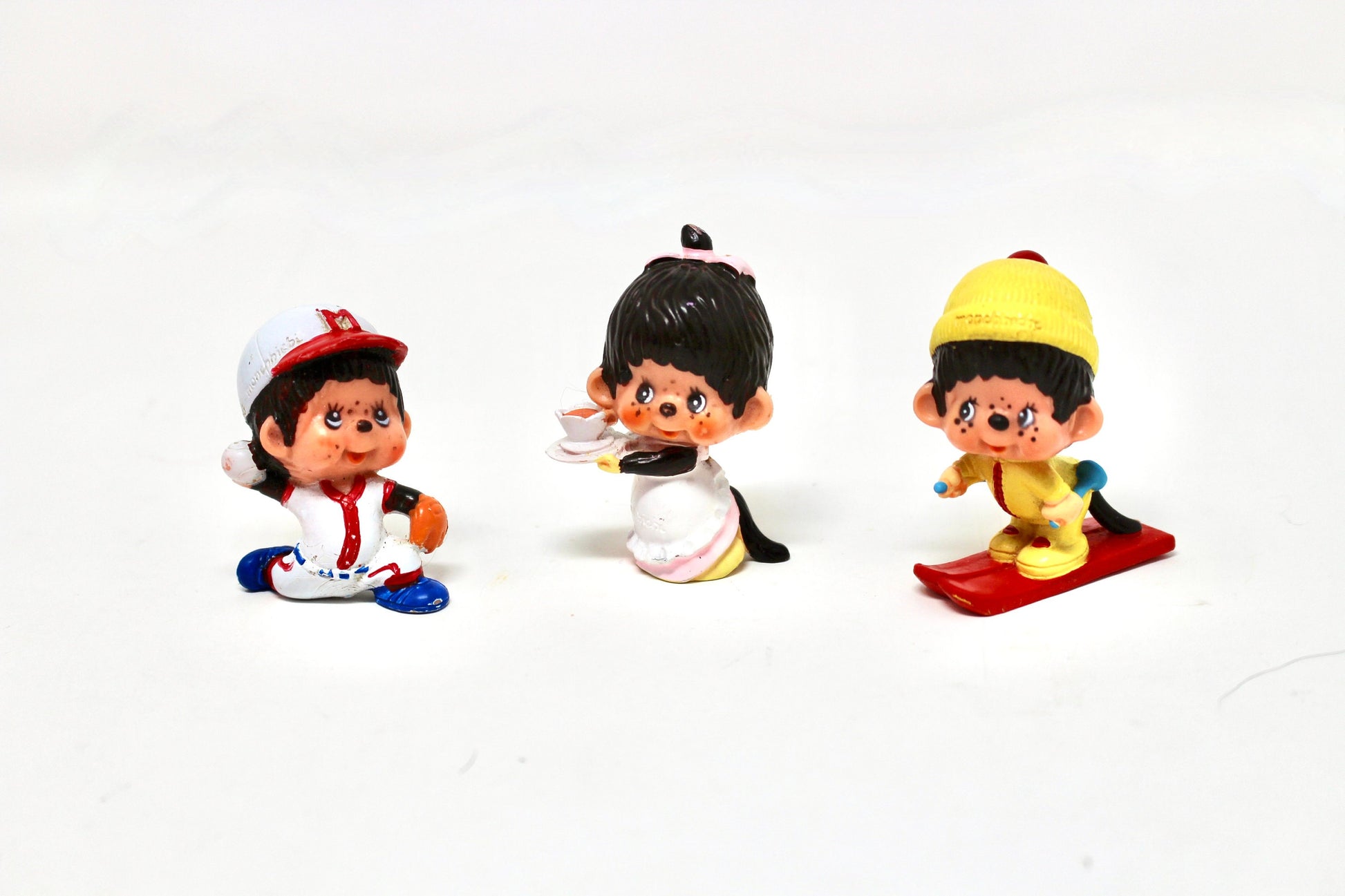 Vintage Monchichi Figures, Choose Your Own, Mini Monchhichi Plastic Miniature Figurines, Vintage 1980s PVC Toys, Vintage Mattel Monkey Toy