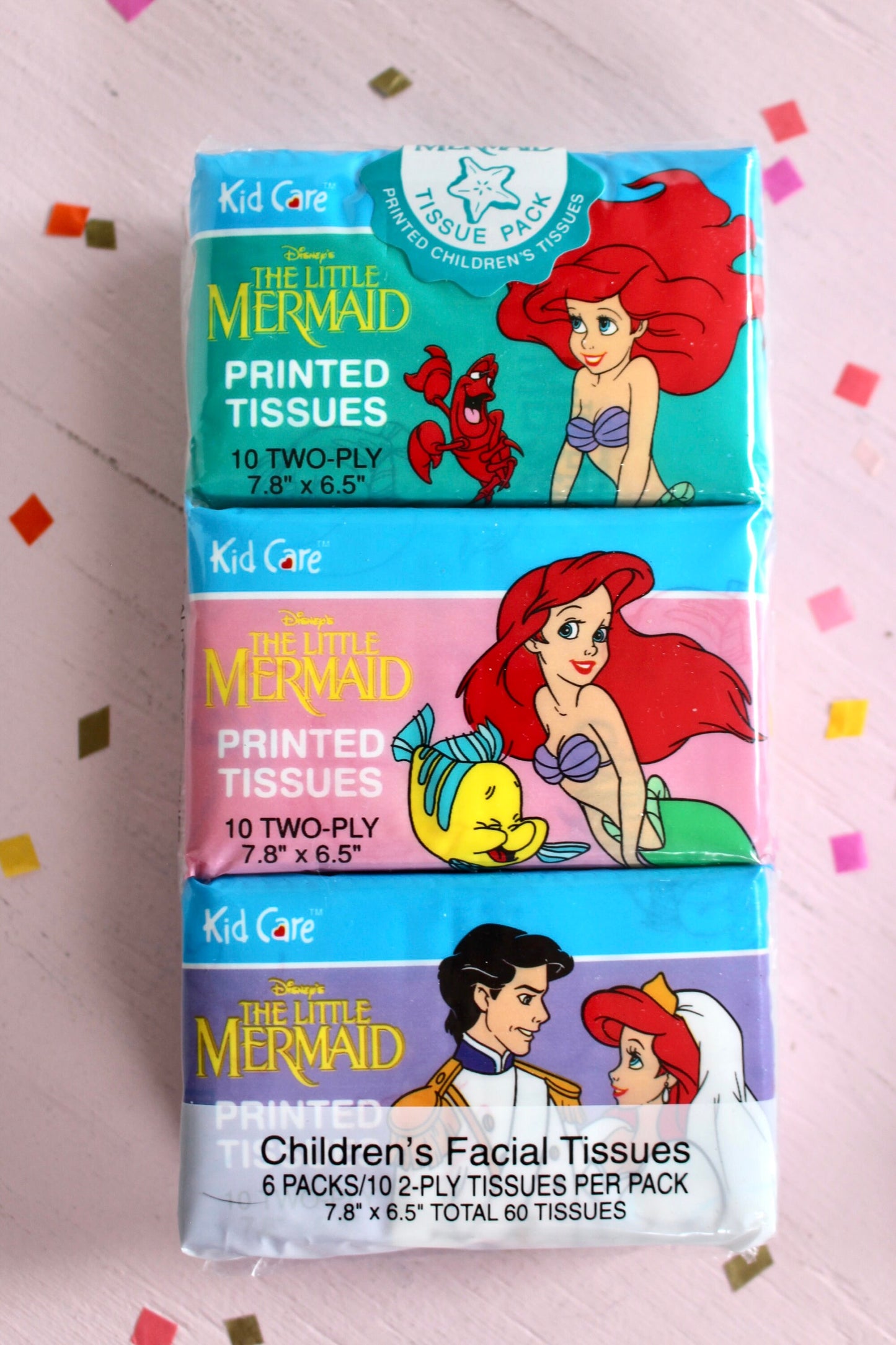 Vintage The Little Mermaid Hair Accessories and Bath Toiletries, Mermaid Applause Hair Barrettes, 90s Ariel Kid Care Tissues Toothbrush Soap