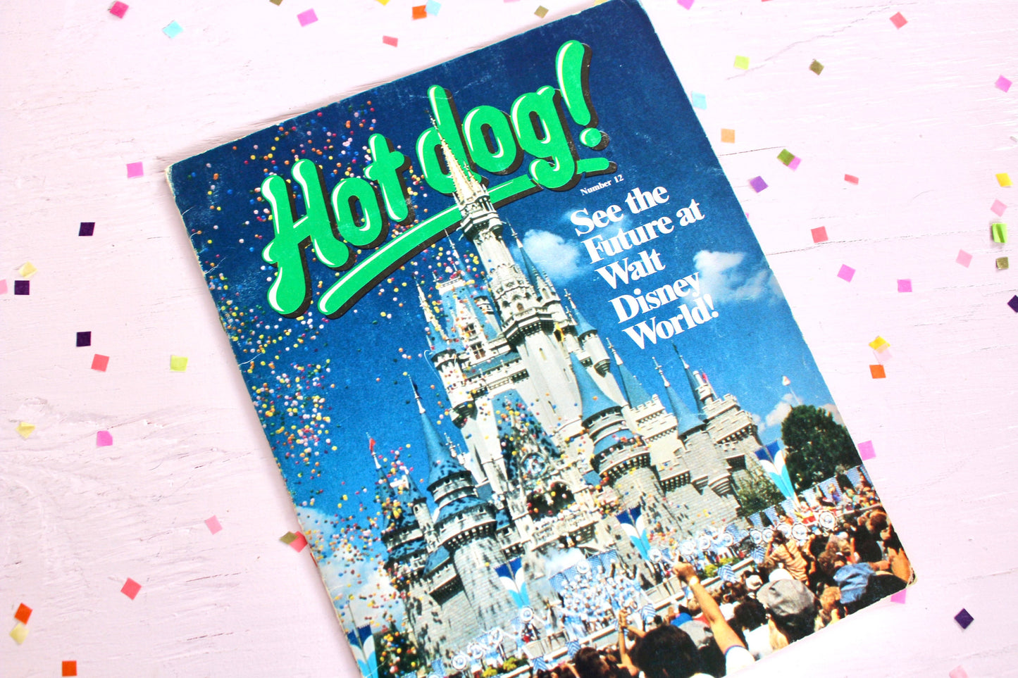 Disney Castle Hot Dog Magazine, Vintage Disney Book, Vintage Hot Dog Magazine, 80s Kids Activity Book, 70s 80s 90s Y2K Millenial Collectible