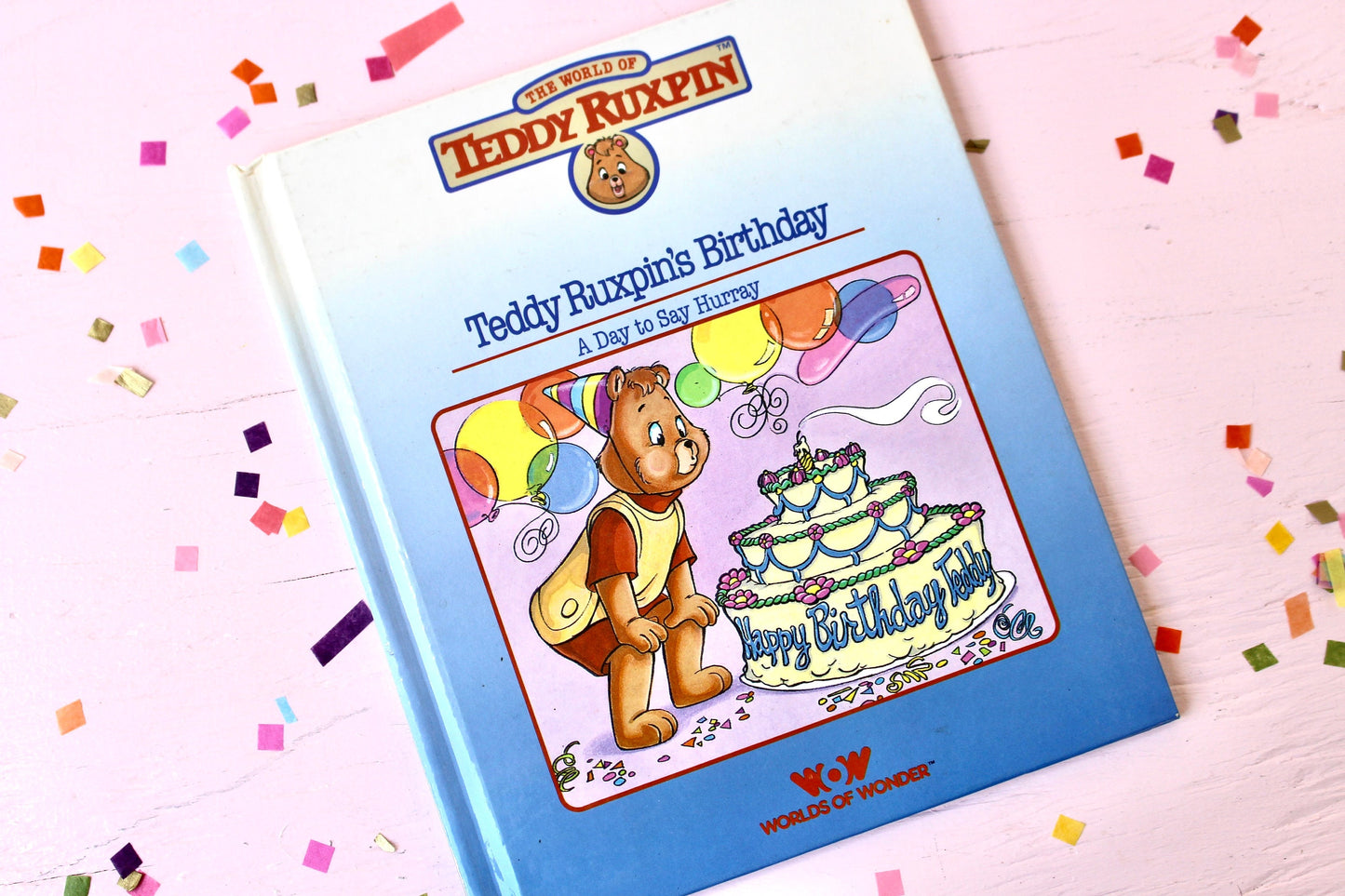 Teddy Ruxpin's Birthday Hardcover Book, 80s Kids Childrens Books, Vintage Birthday Book, Retro Kids Birthday Gift, Teddy Ruxpin Toy Book