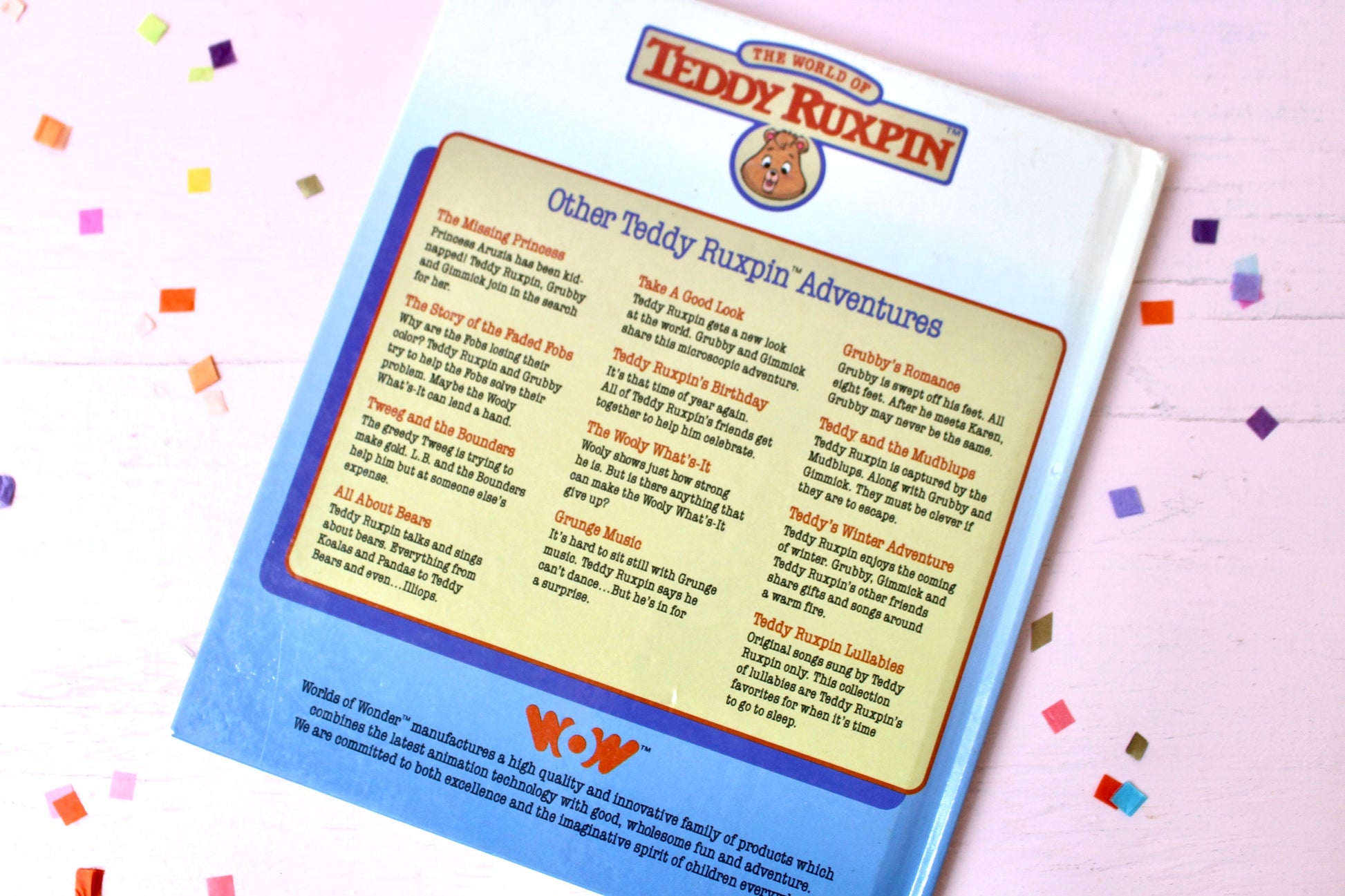 Teddy Ruxpin's Birthday Hardcover Book, 80s Kids Childrens Books, Vintage Birthday Book, Retro Kids Birthday Gift, Teddy Ruxpin Toy Book