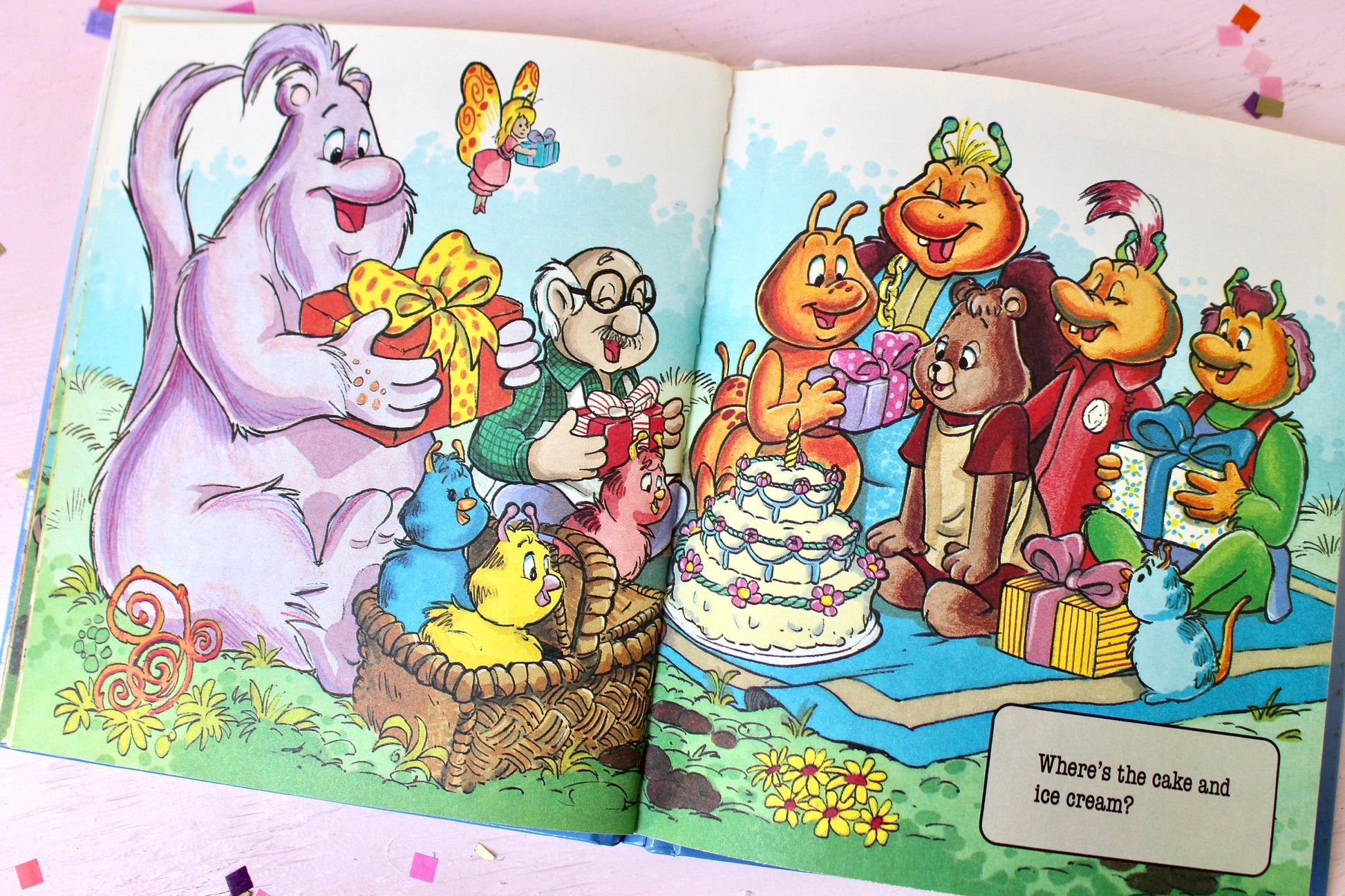 Teddy Ruxpin's Birthday Hardcover Book, 80s Kids Childrens Books, Vintage Birthday Book, Retro Kids Birthday Gift, Teddy Ruxpin Toy Book