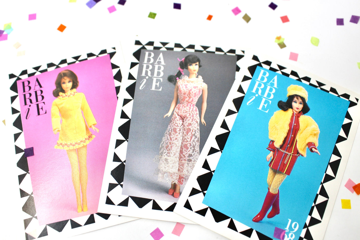 60s Twist N Turn Barbie Fashion Trading Card Set, Vintage Barbie Fashion Cards, Barbie Craft Scrapbook Ephemera, Barbie Collector Cards