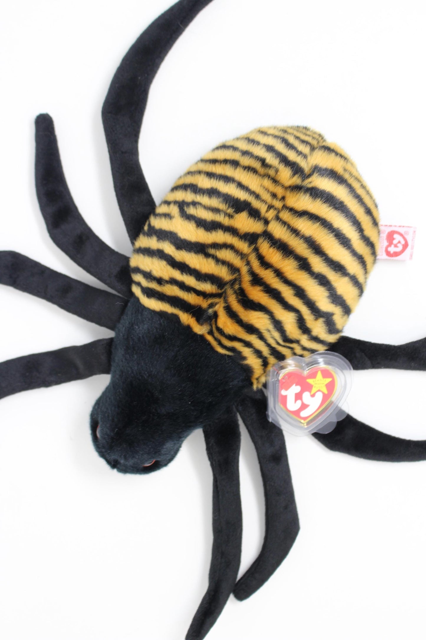 TY Beanie Baby Buddies Spider Plush, Black Brown Spider Halloween Toy, Vintage Halloween Stuffed Animal, Retro Halloween Party Favor Gift